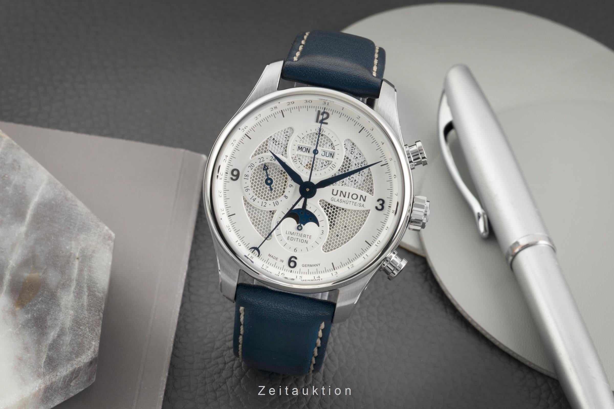 Union Glashütte Belisar cronógrafo acero automático reloj para caballeros D009.425.17.017.09 Limited  [2603734]