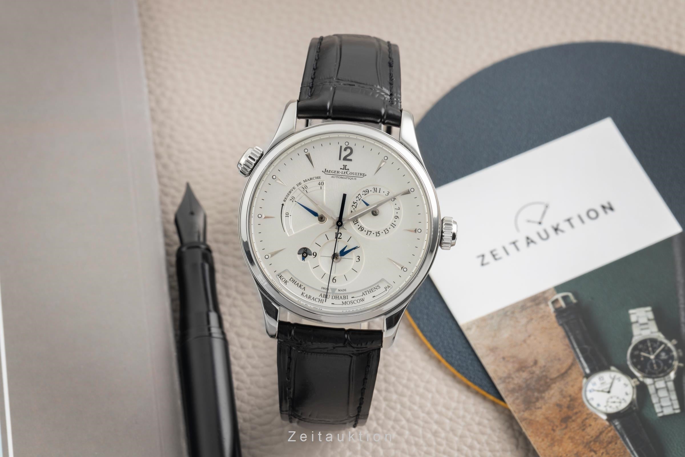 Jaeger LeCoultre Master Geographic steel automatic men's watch Q1428421,  176.8.29.S  [2603737]