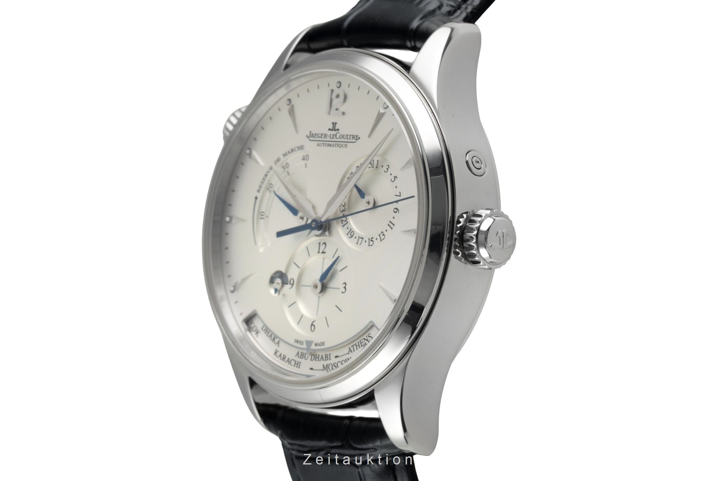 Jaeger LeCoultre Master Geographic steel automatic men's watch Q1428421,  176.8.29.S  [2603737]