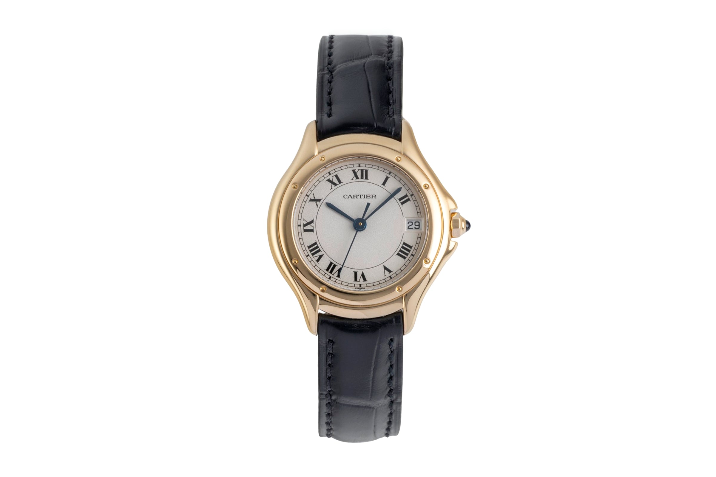Cartier Cougar 18k (0,750) Gold Quarz Damenuhr Ref. W25012B9 887906 [2603742]