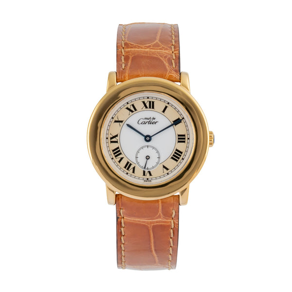 Cartier Ronde silver-gilt quartz women's watch W1006922  [2603745]