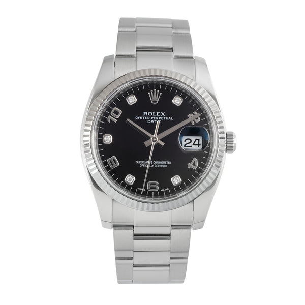 Rolex Date acciaio / oro bianco automatismo unisex 115234  [2603769]