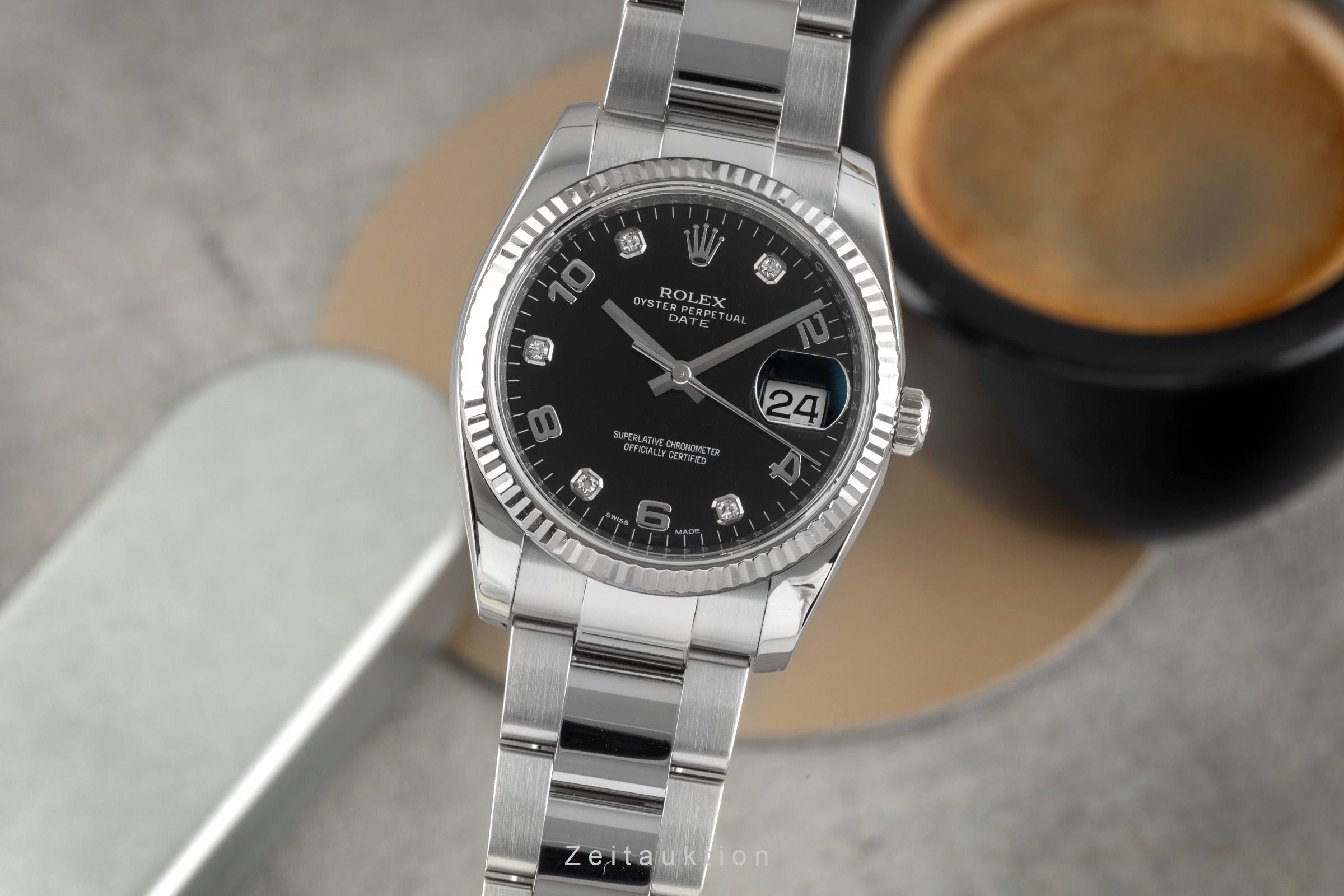 Rolex Date acciaio / oro bianco automatismo unisex 115234  [2603769]