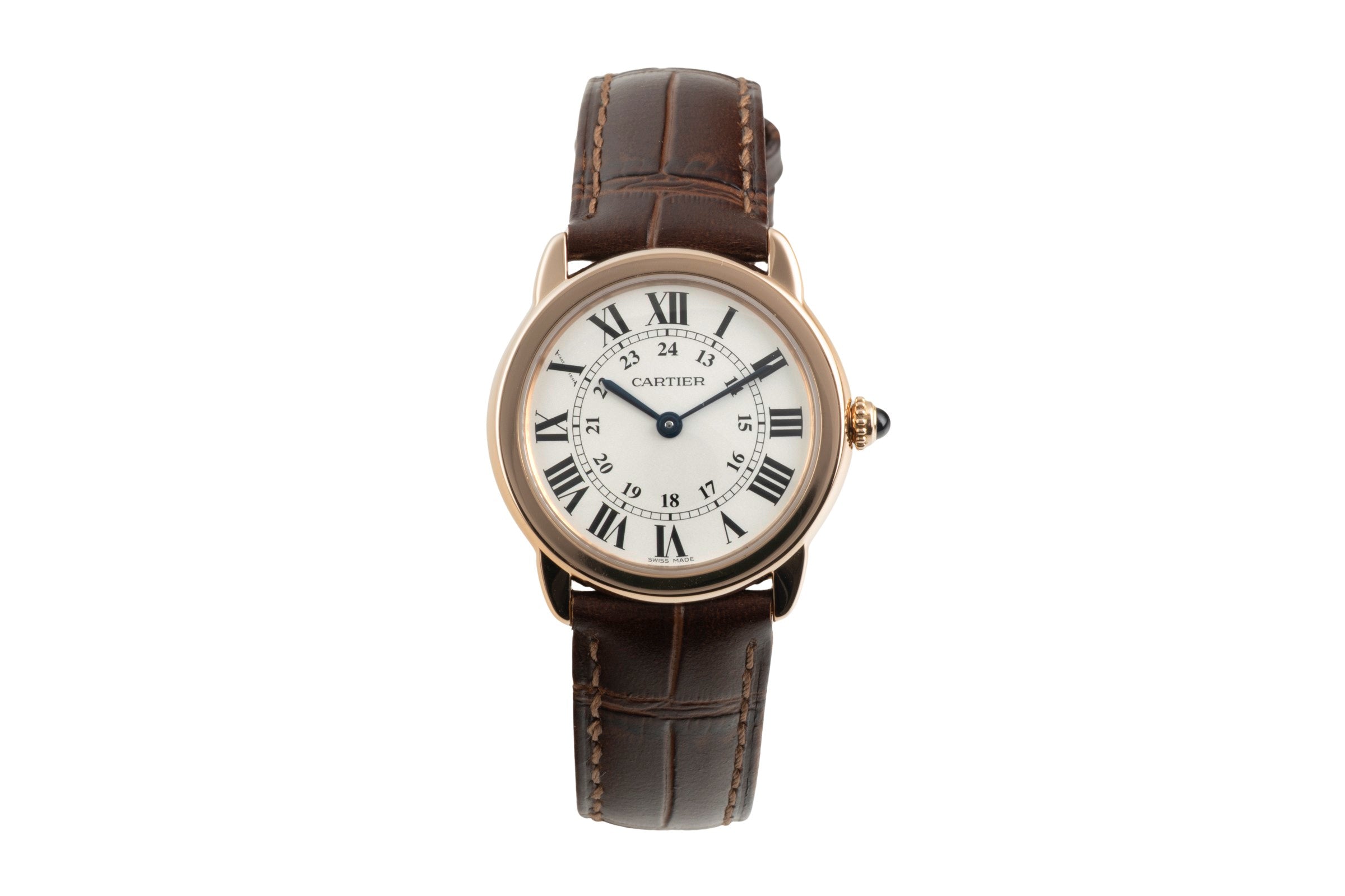 Cartier Ronde Solo oro rosso 18 ct quarzo orologio da donna W6701007  [2603772]