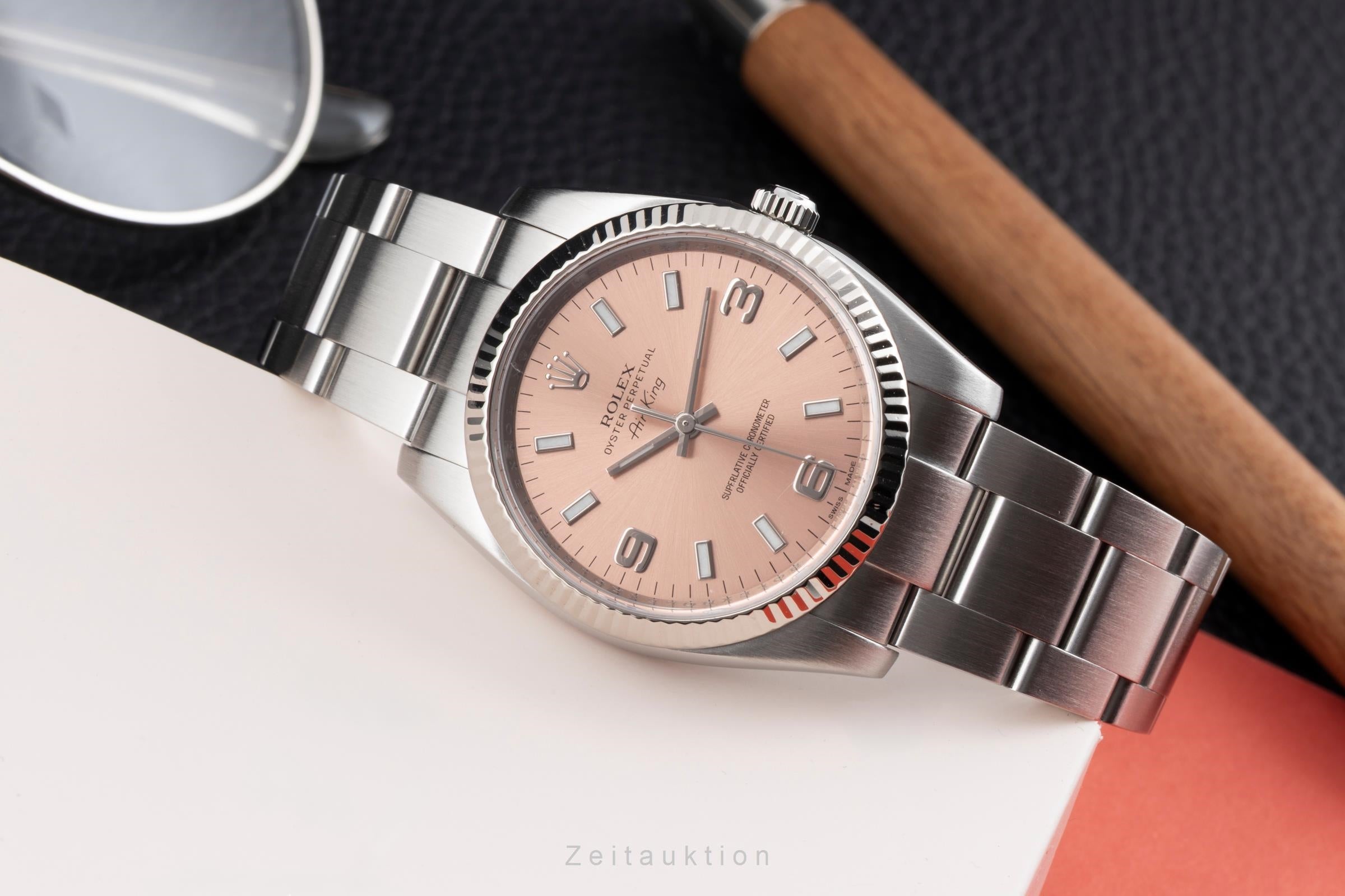 Rolex Air King acciaio / oro bianco automatismo orologio da uomo 114234  [2603777]