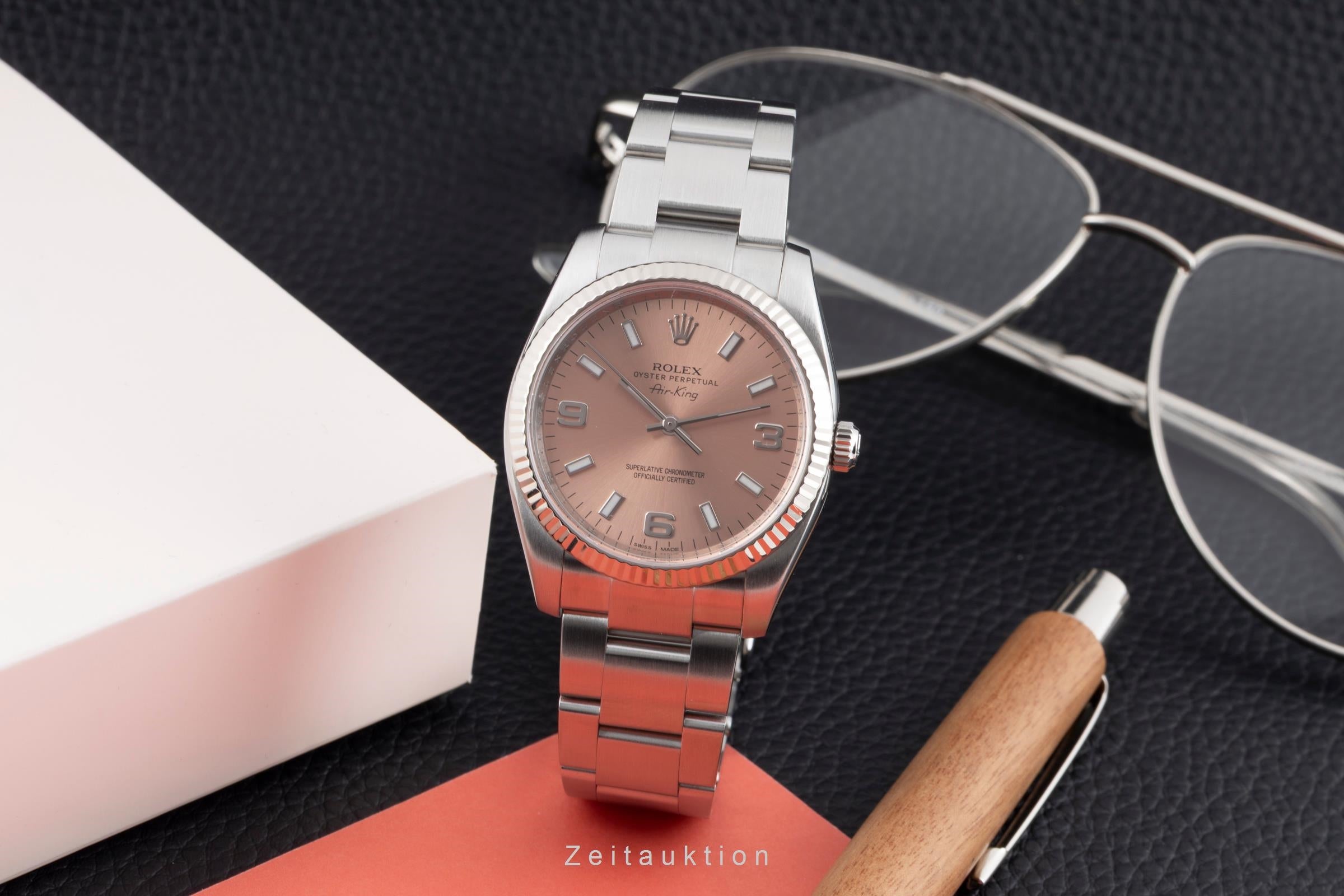 Rolex Air King acciaio / oro bianco automatismo orologio da uomo 114234  [2603777]