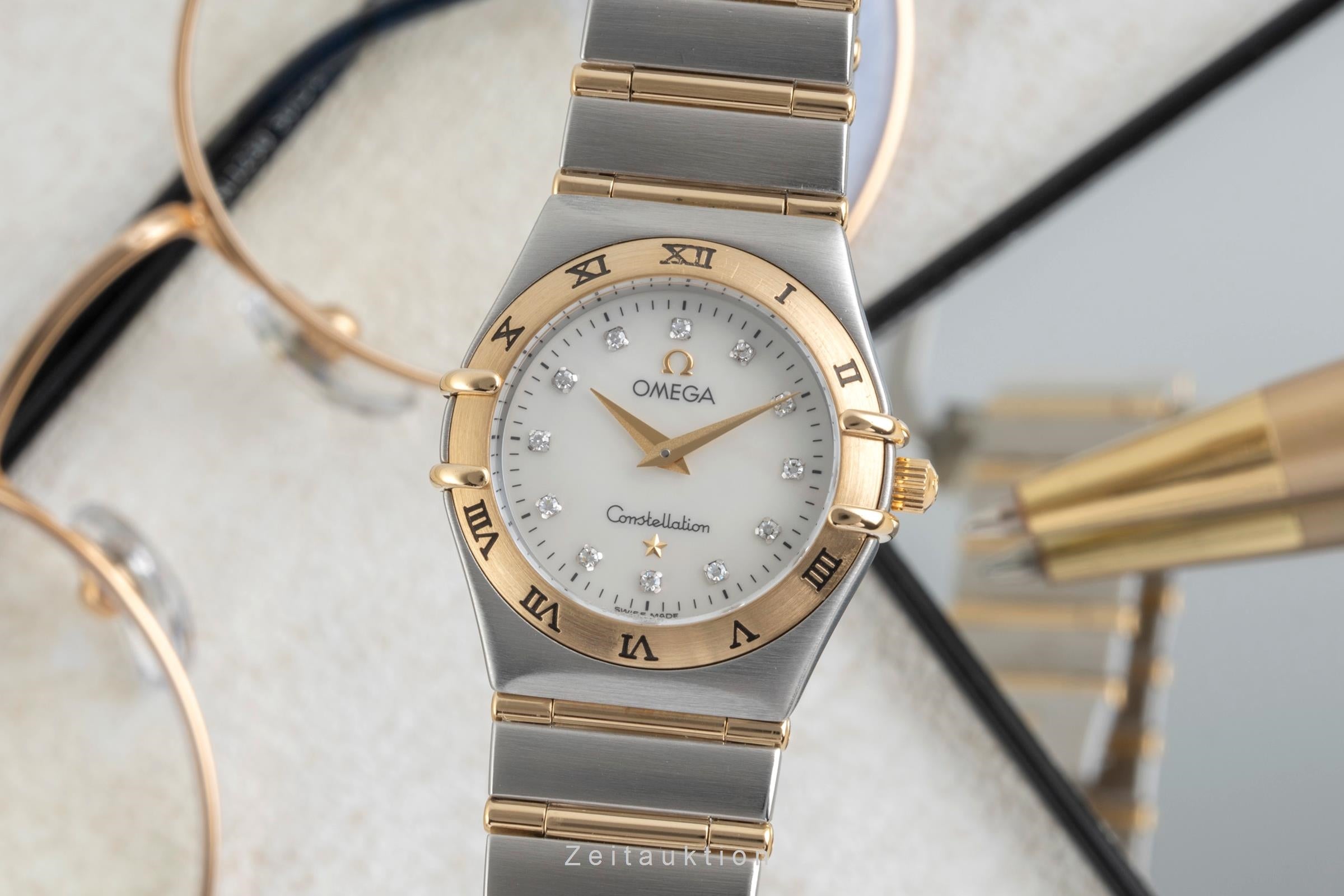 Omega Constellation acciaio / oro quarzo orologio da donna 1272.75.00  [2603779]