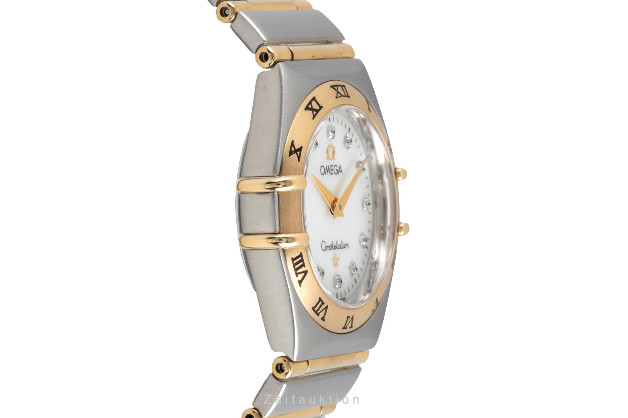 Omega Constellation acciaio / oro quarzo orologio da donna 1272.75.00  [2603779]