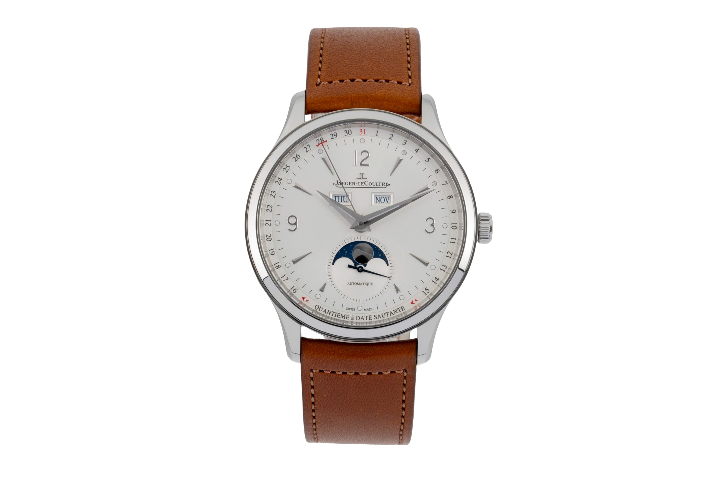 Jaeger LeCoultre Master Calendar acero automático reloj para caballeros Q4148420, 830.8.A6.1  [2603794]
