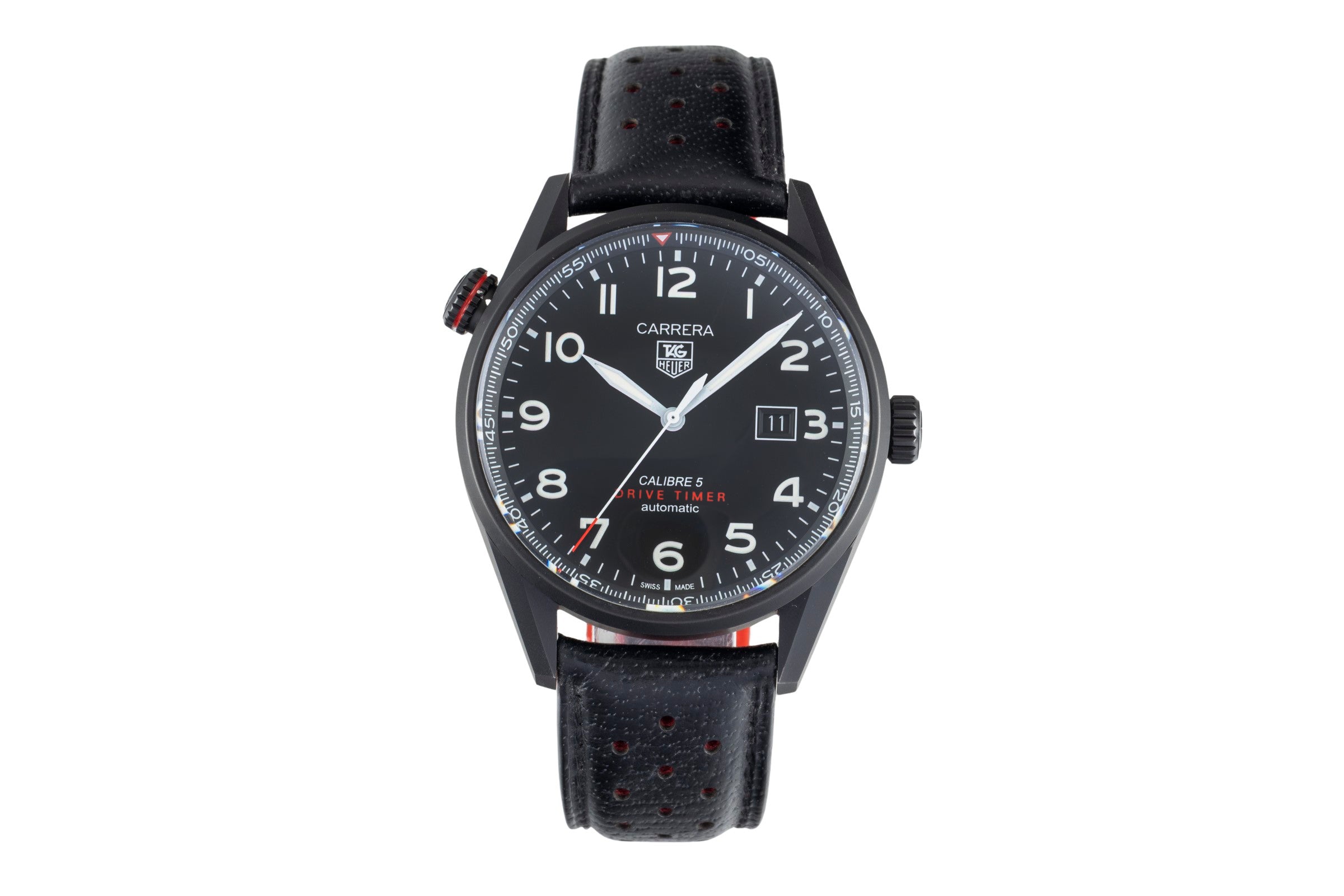 Tag Heuer Carrera Calibre 5 Drive Timer Automatik Herrenuhr WAR2A80.FC6337 [2603797]
