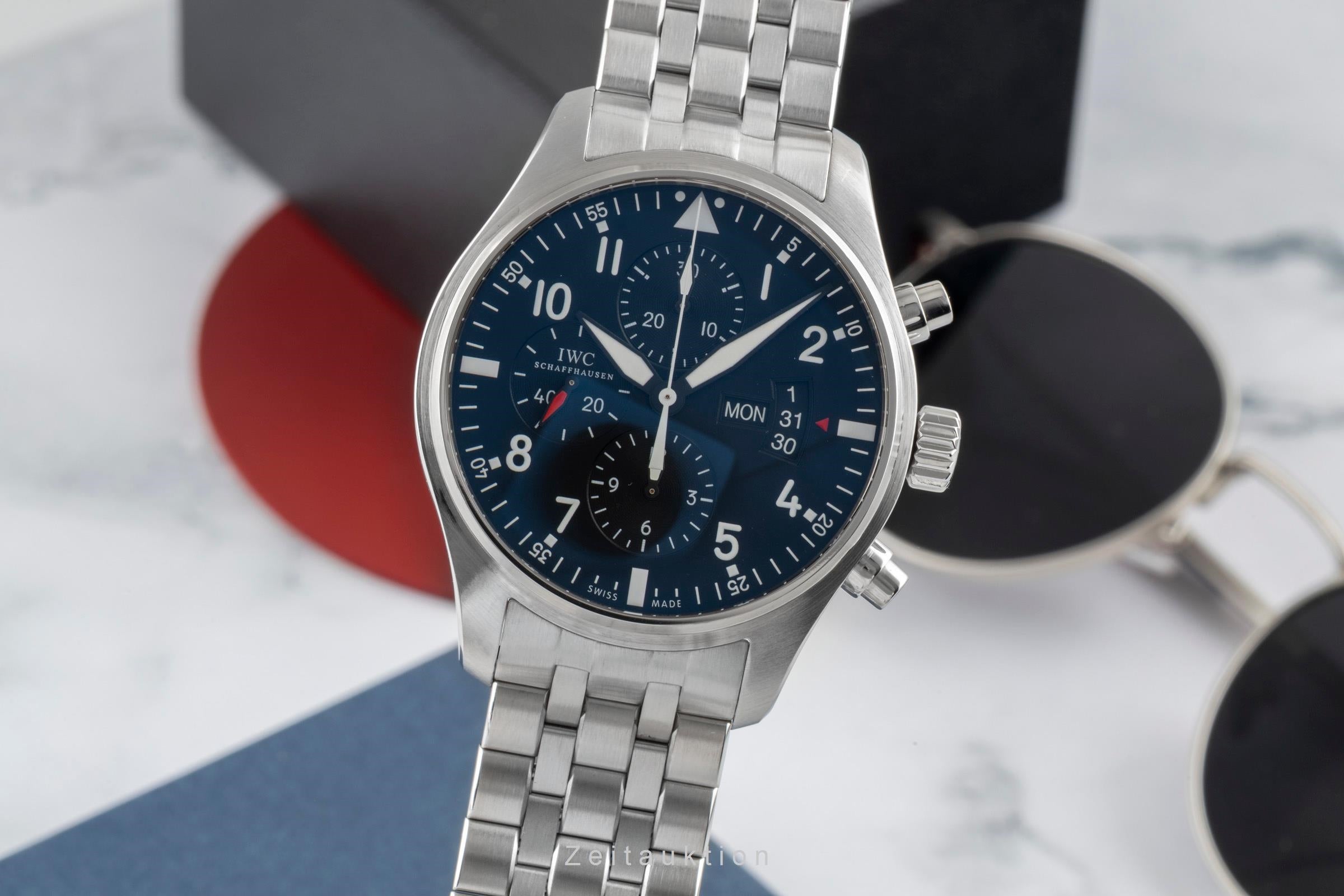 IWC Fliegerchronograph cronógrafo acero automático reloj para caballeros IW377704  [2603800]