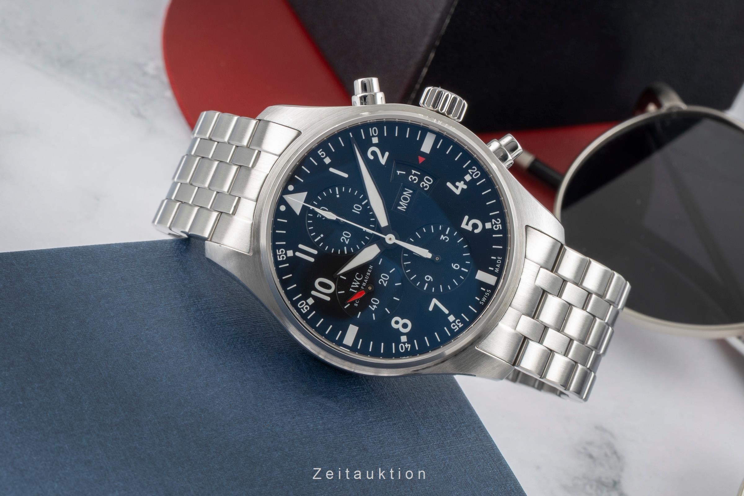IWC Fliegerchronograph cronógrafo acero automático reloj para caballeros IW377704  [2603800]