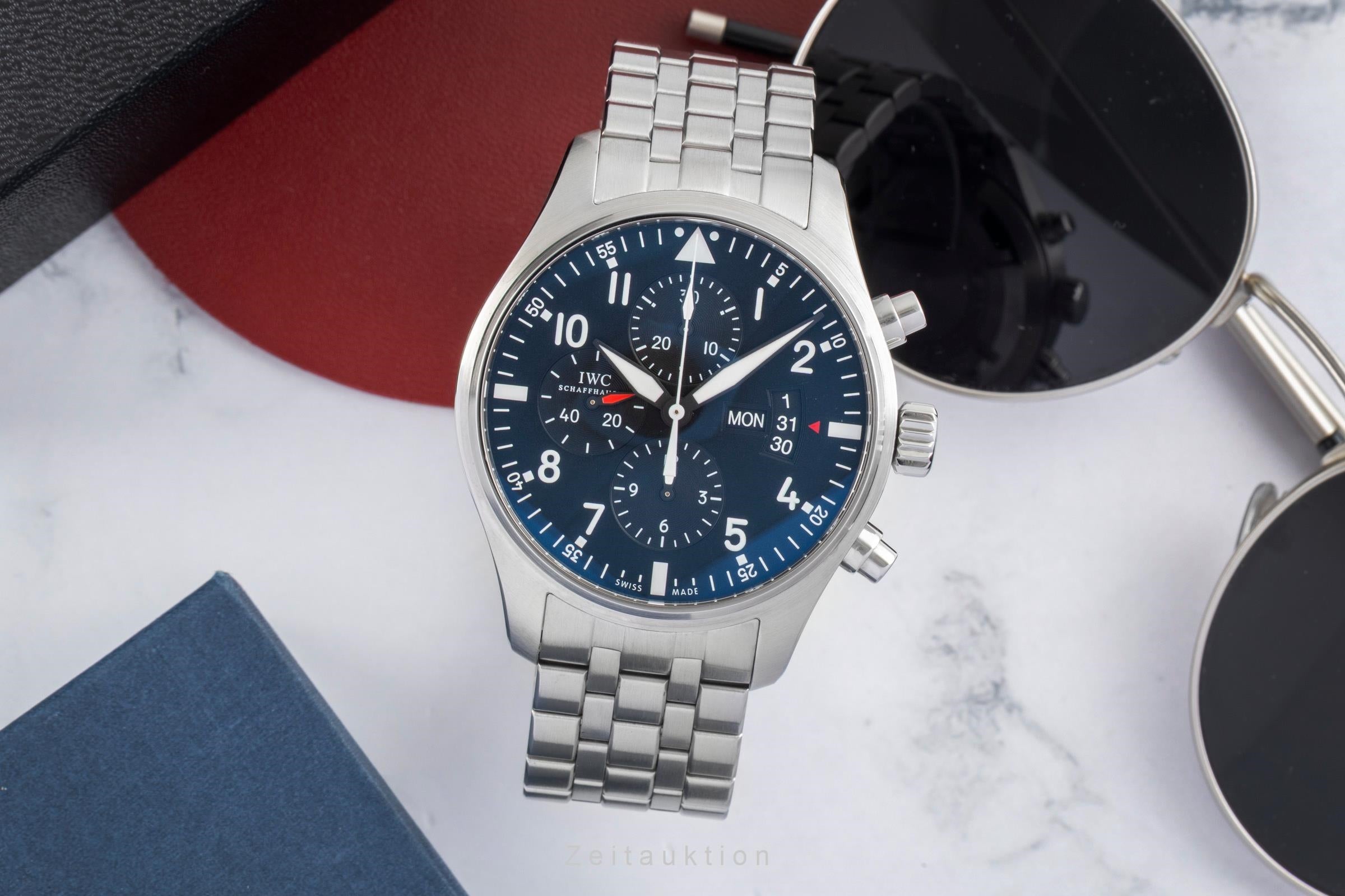IWC Fliegerchronograph cronógrafo acero automático reloj para caballeros IW377704  [2603800]