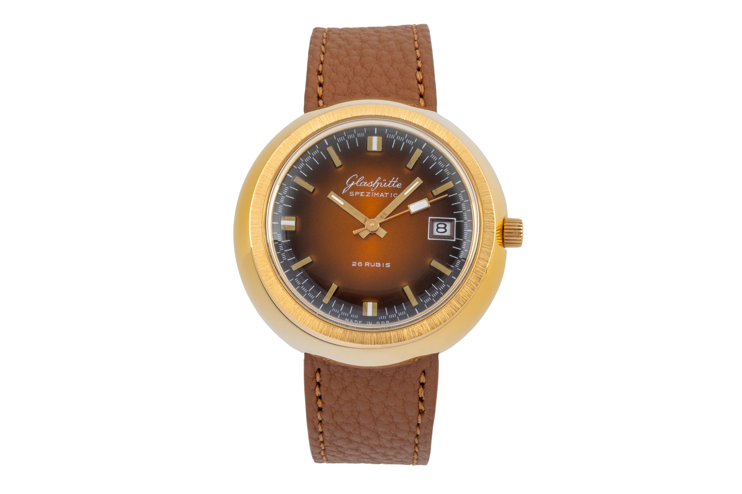 Glashütte Spezimatic laiton doré automatique montre pour hommes Vintage  [2603803]