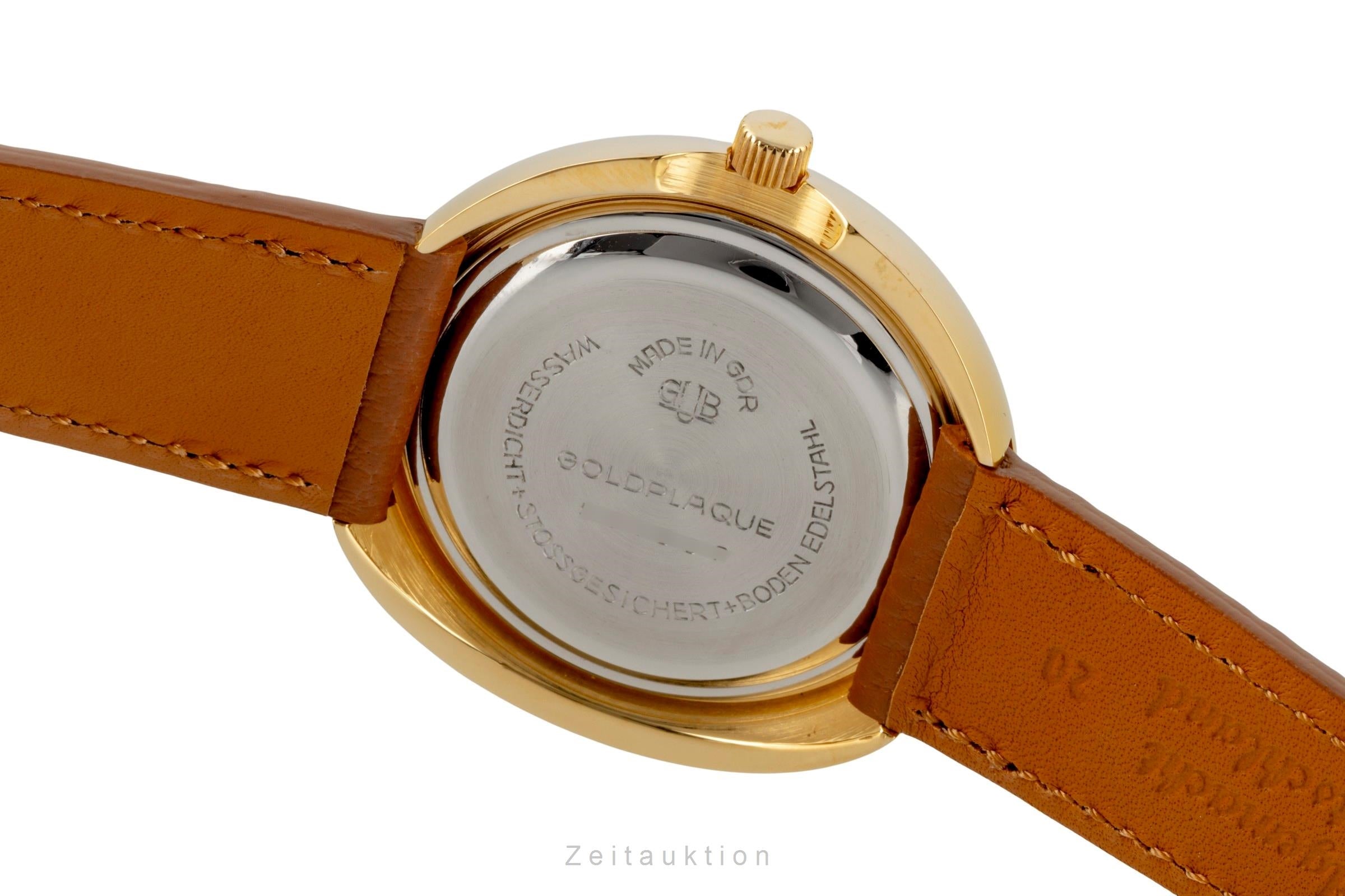 Glashütte Spezimatic latón bañado en oro automático reloj para caballeros Vintage  [2603803]