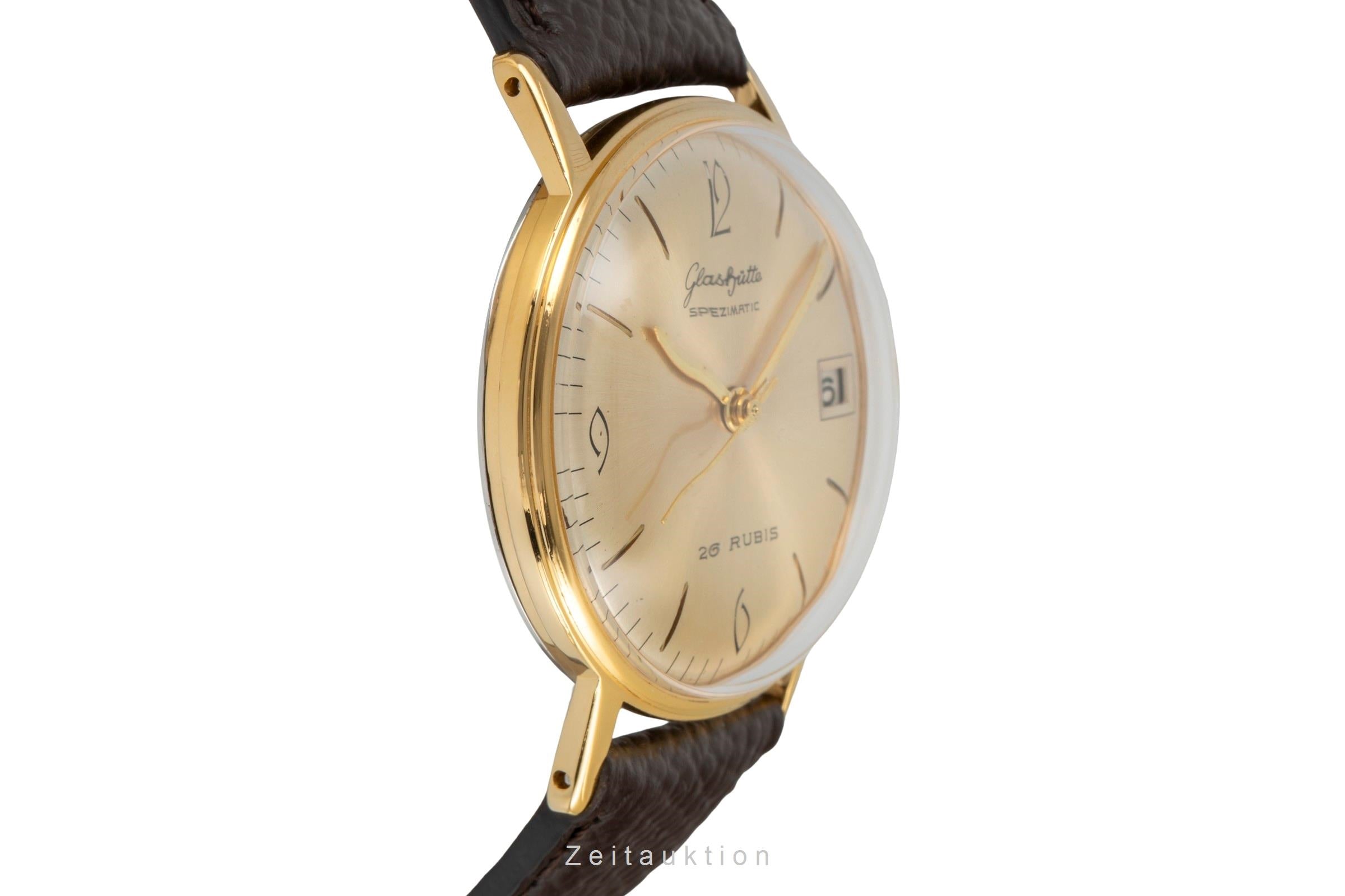 Glashütte Spezimatic latón bañado en oro automático reloj para caballeros Vintage  [2603804]