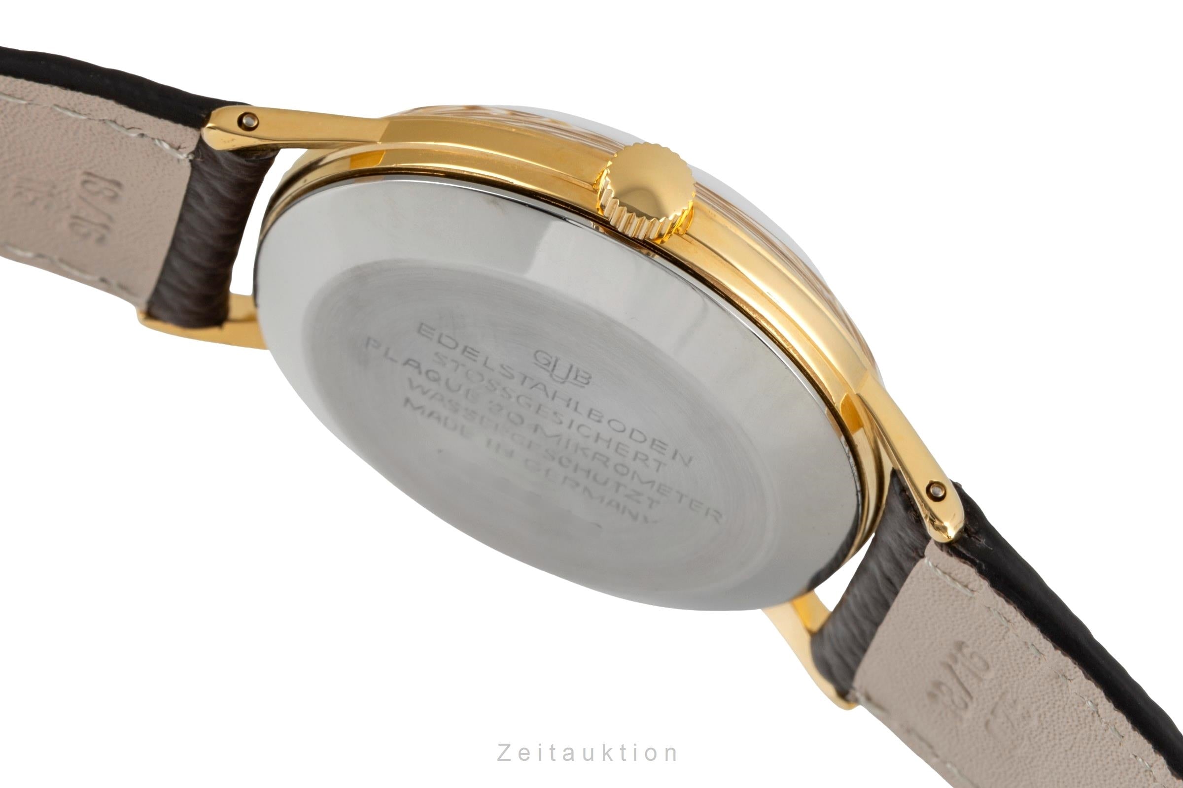 Glashütte Spezimatic latón bañado en oro automático reloj para caballeros Vintage  [2603804]