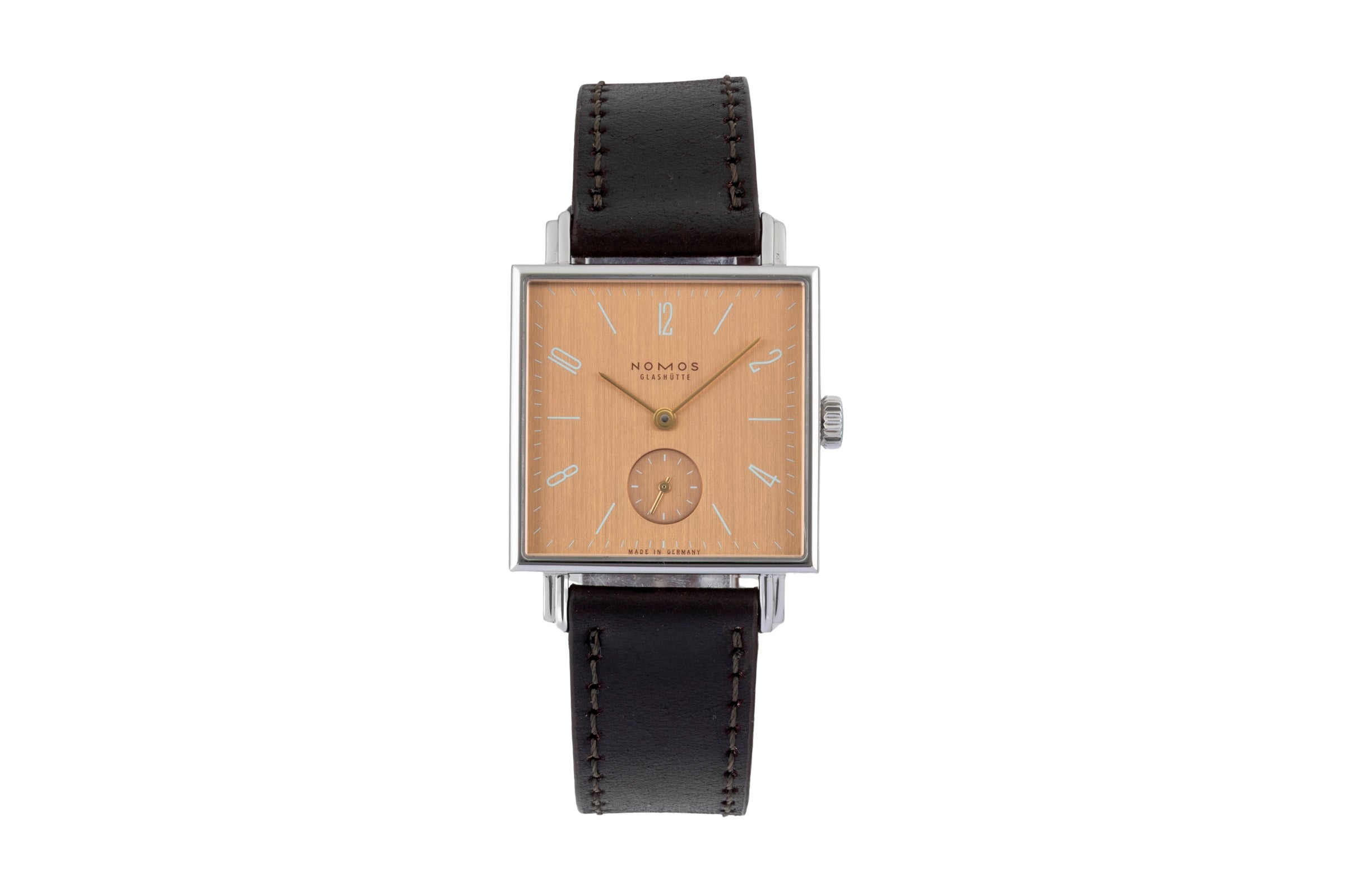 Nomos Tetra Goldelse Stahl Handaufzug Herrenuhr Ref.491 Box & Papiere 2020 [2603809]