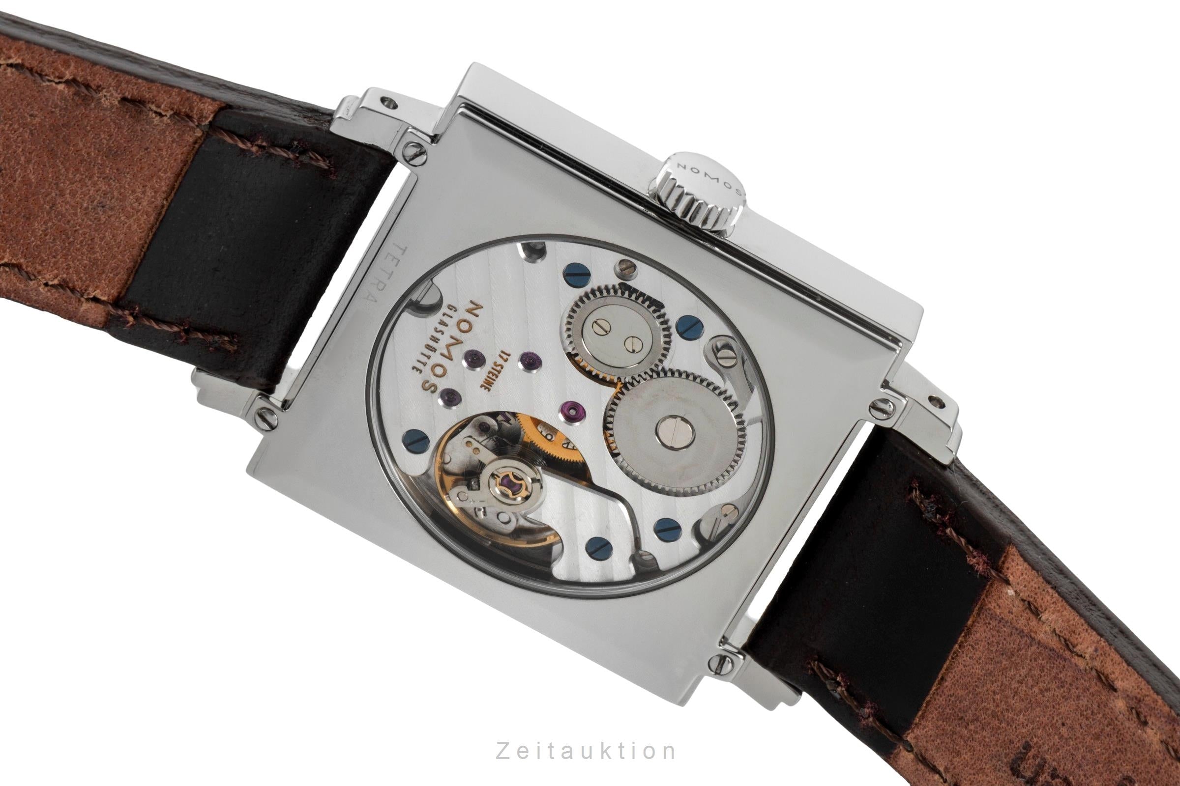 Nomos Tetra acero cuerda manual reloj para caballeros 491 Tetra Goldelse  [2603809]