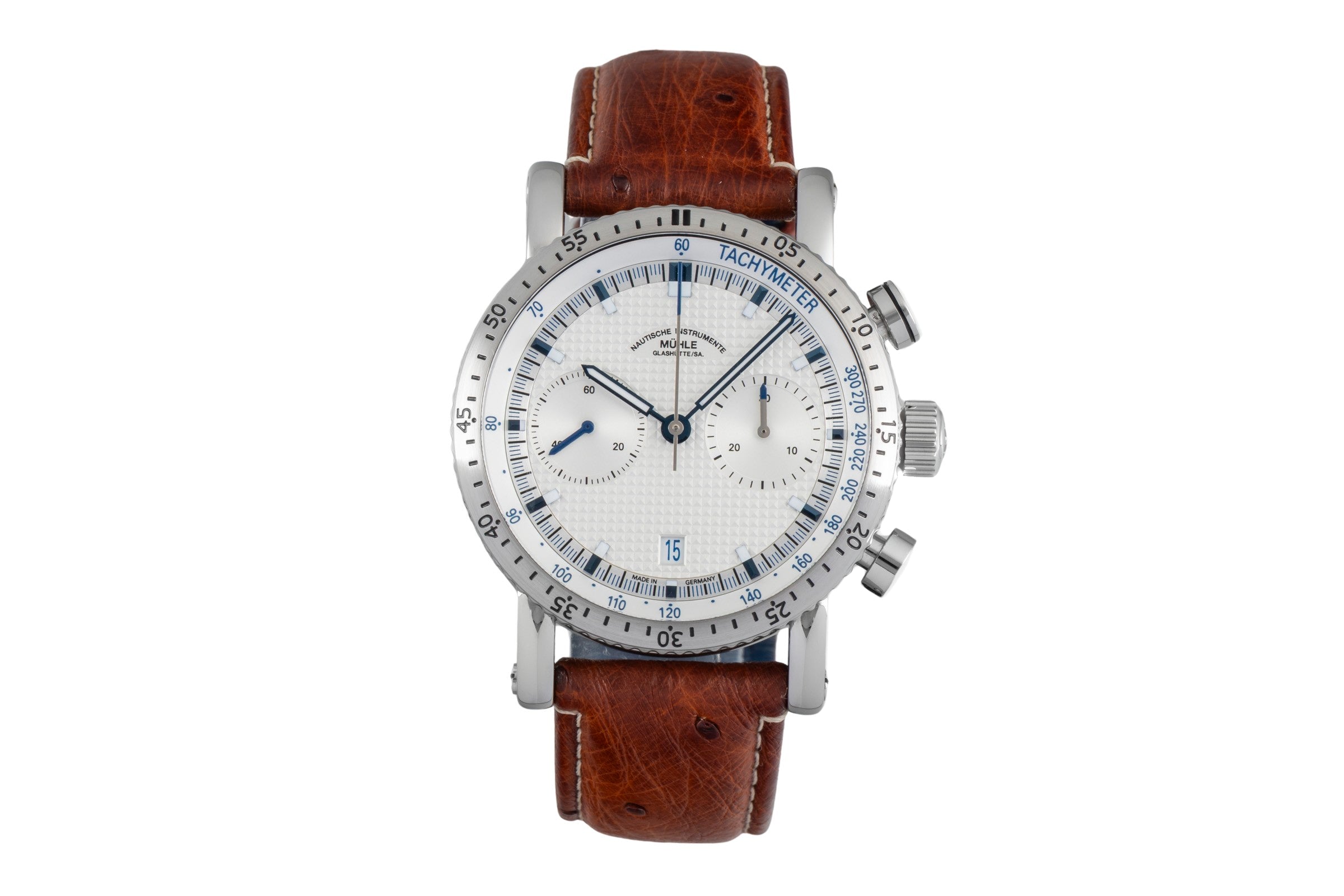 Mühle Teutonia I Chronograph Stahl Automatik Herrenuhr Ref. M1-29-65-200LB	B&P	  [2603813]