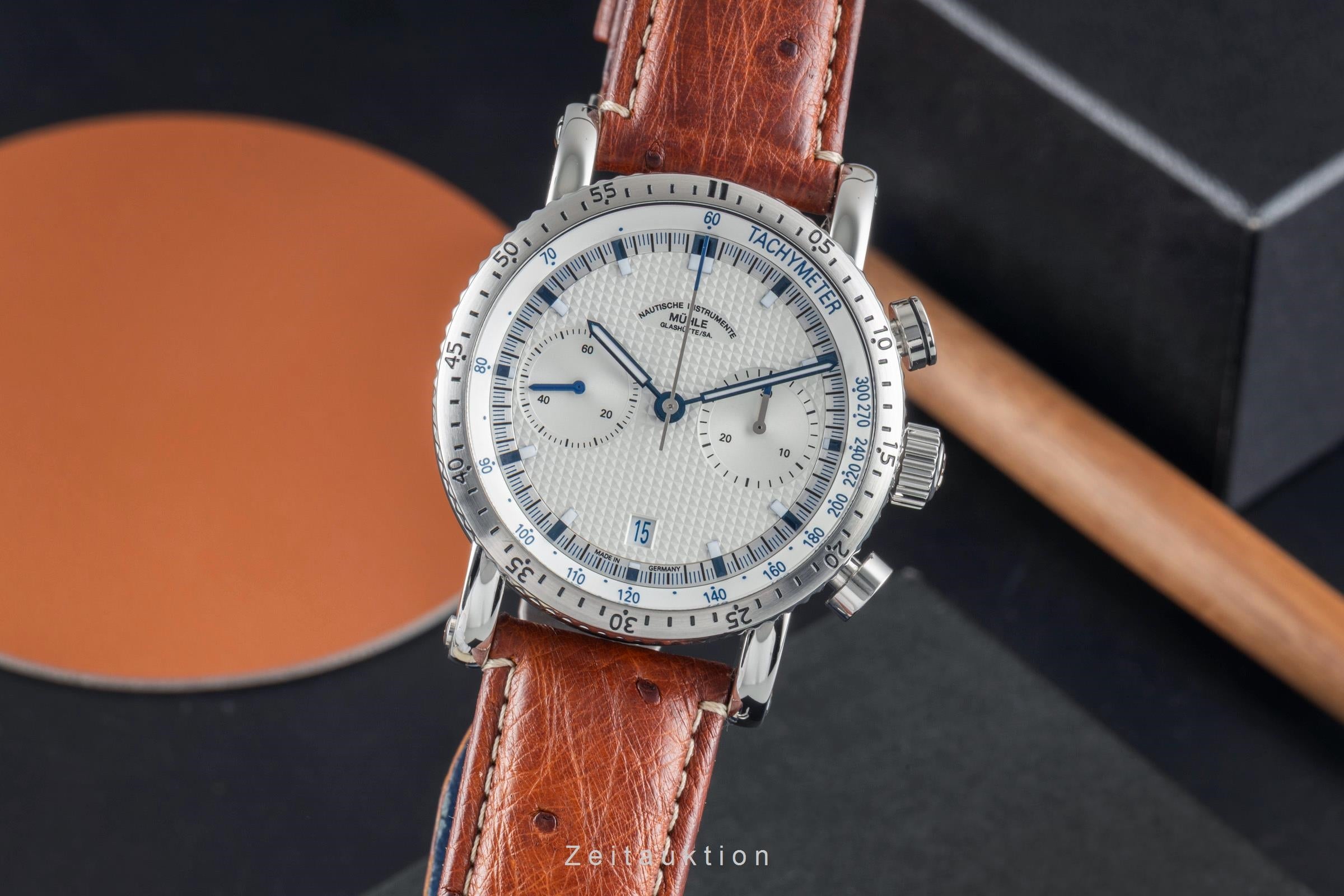 Mühle Teutonia I cronógrafo acero automático reloj para caballeros M1-29-65-200LB	  [2603813]