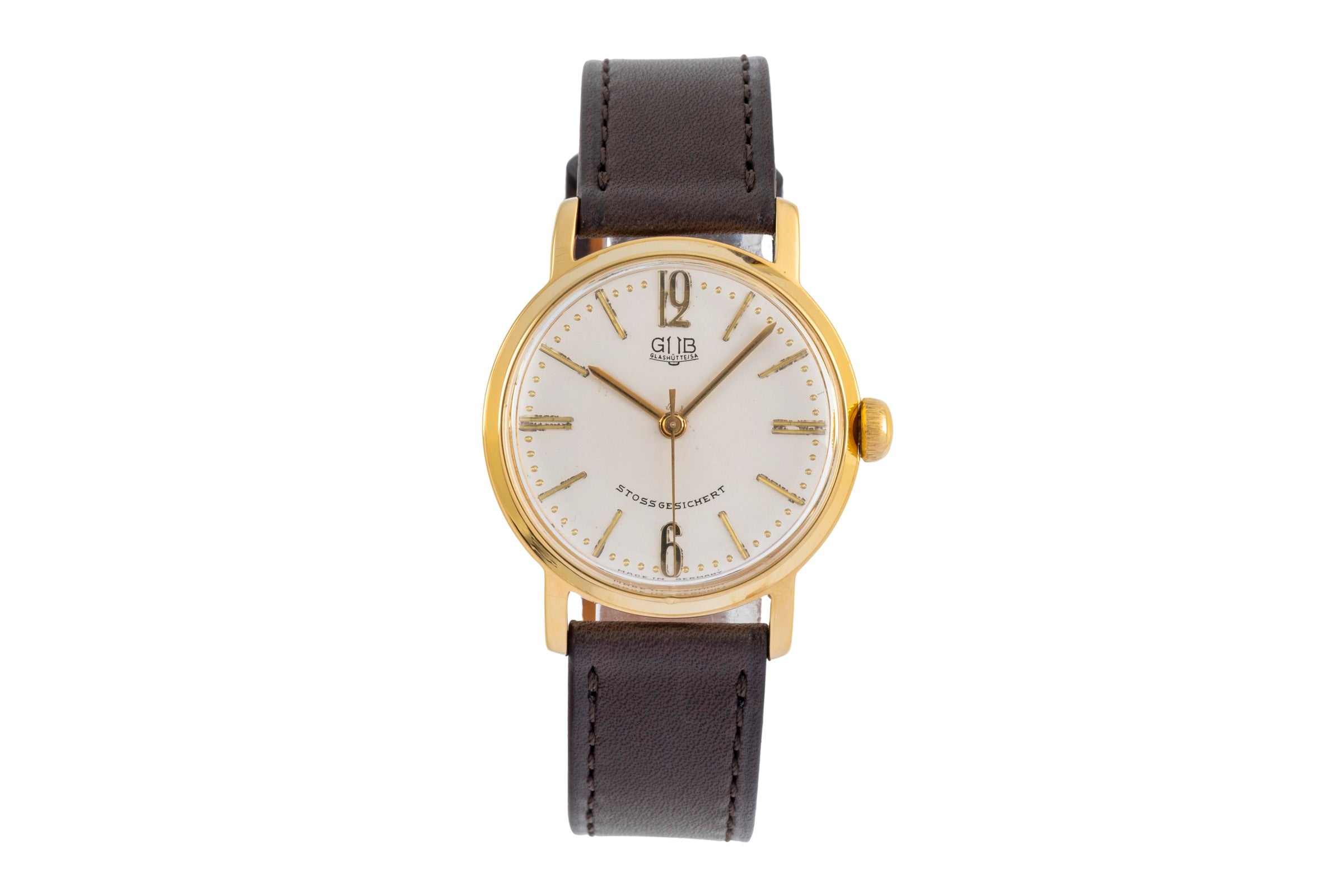 Glashütte laiton doré à remontage manuel montre pour hommes Vintage  [2603817]