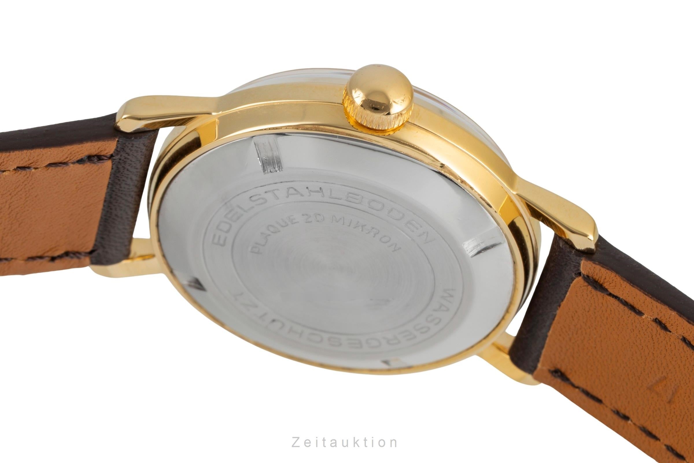 Glashütte latón bañado en oro cuerda manual reloj para caballeros Vintage  [2603817]