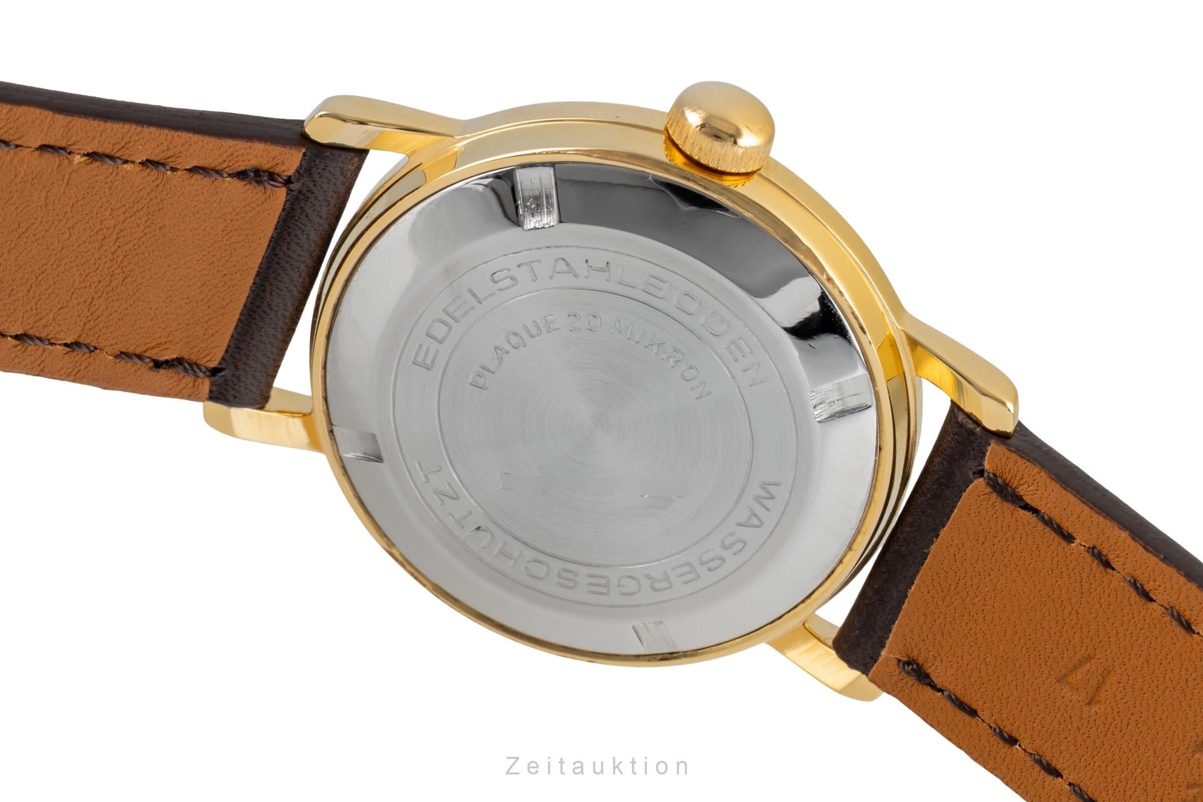 Glashütte latón bañado en oro cuerda manual reloj para caballeros Vintage  [2603817]