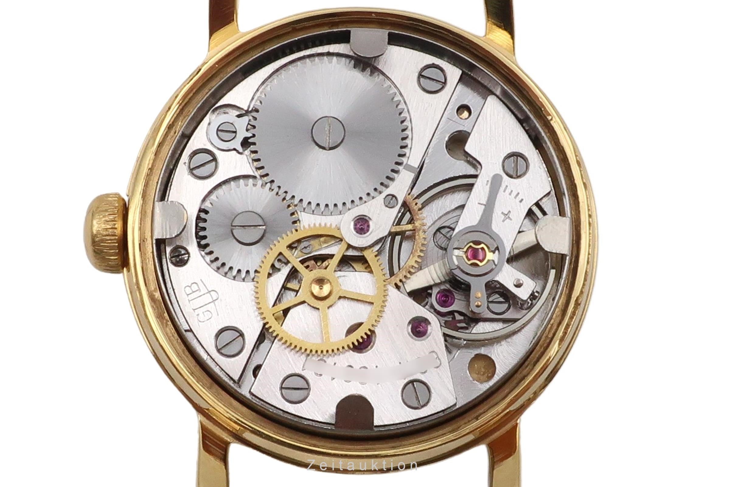Glashütte latón bañado en oro cuerda manual reloj para caballeros Vintage  [2603817]