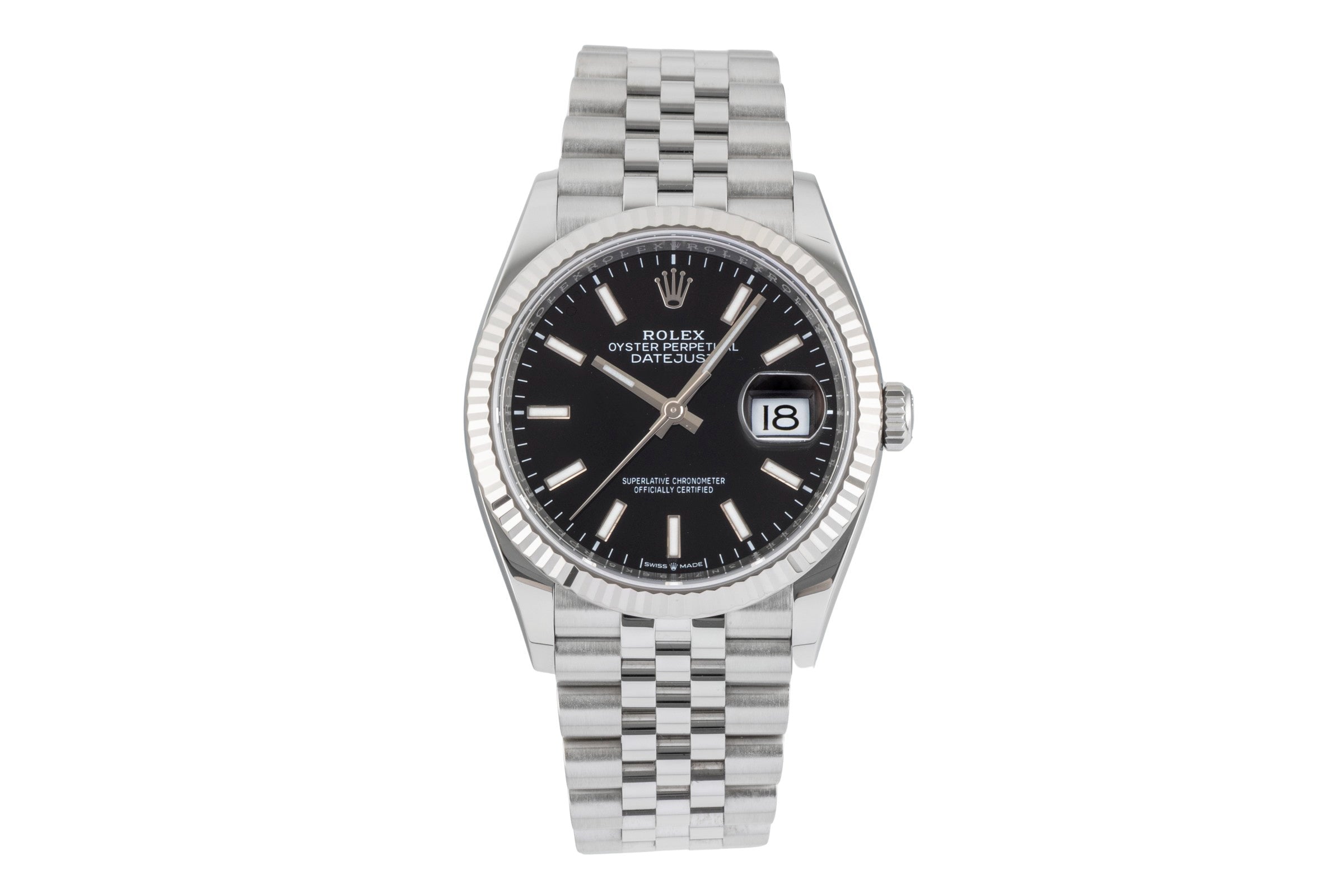 Rolex Datejust acciaio / oro bianco automatismo orologio da uomo 126234  [2603818]