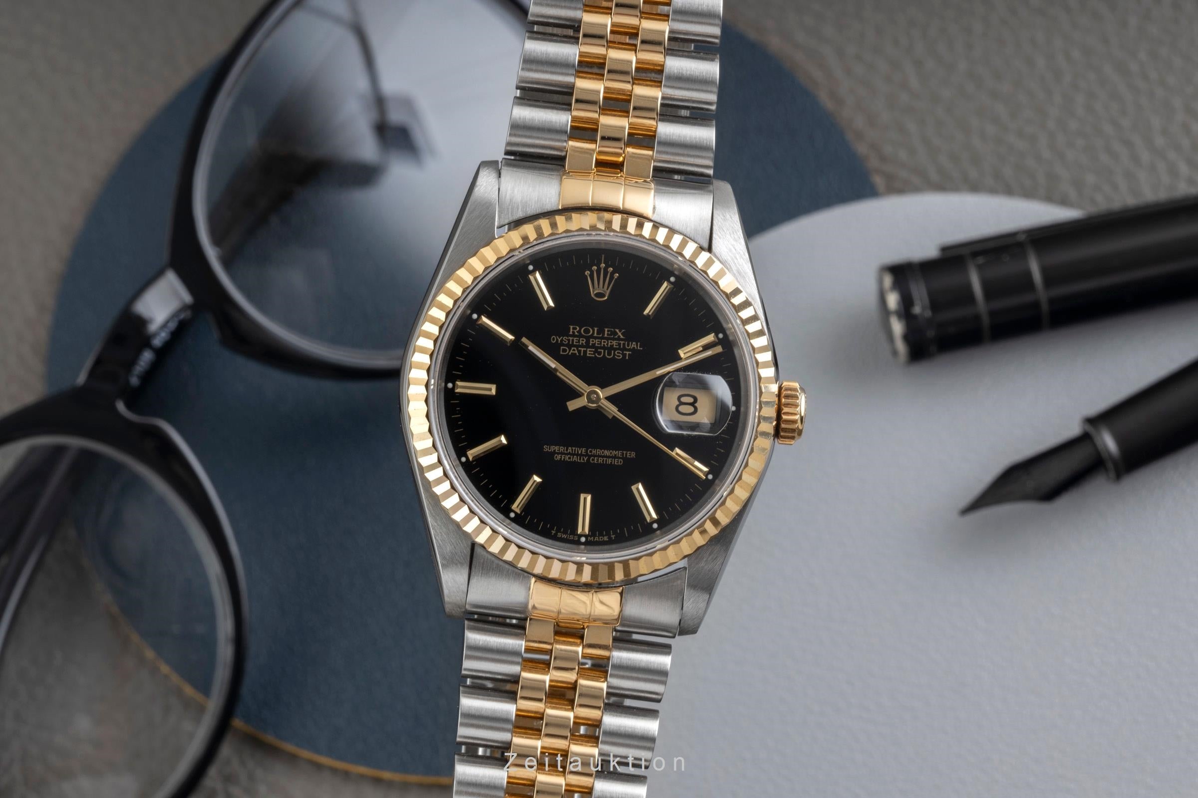 Rolex Datejust acero / oro automático reloj para caballeros 16233 LP: 15350EUR  [2603821]