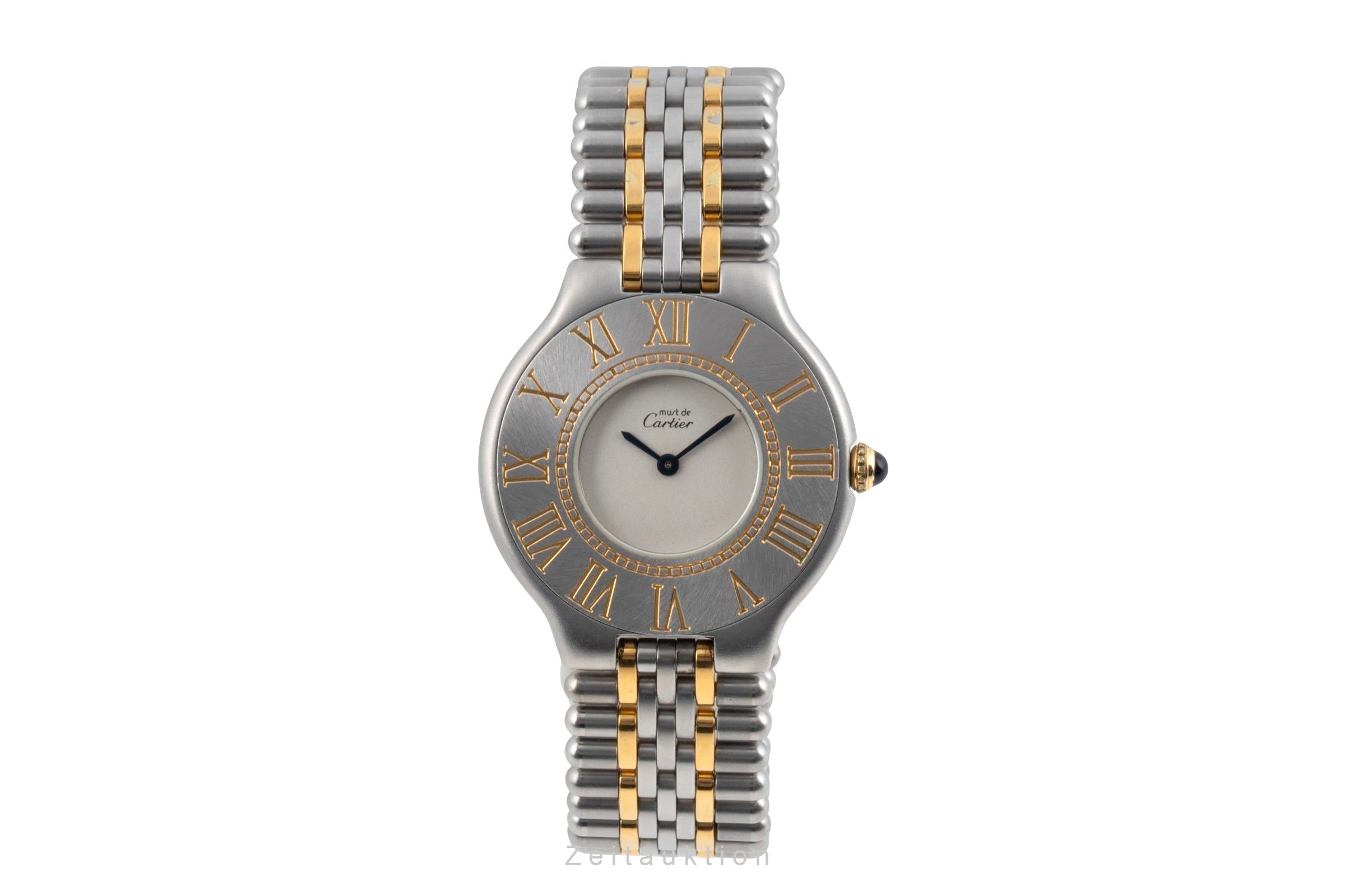 Cartier Must De Cartier 21 acciaio / dorato quarzo orologio da donna 9010  [2603825]