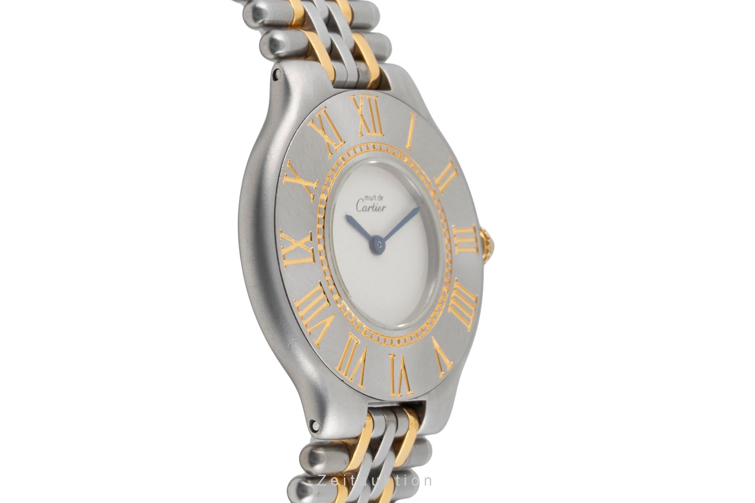 Cartier Must De Cartier 21 acciaio / dorato quarzo orologio da donna 9010  [2603825]