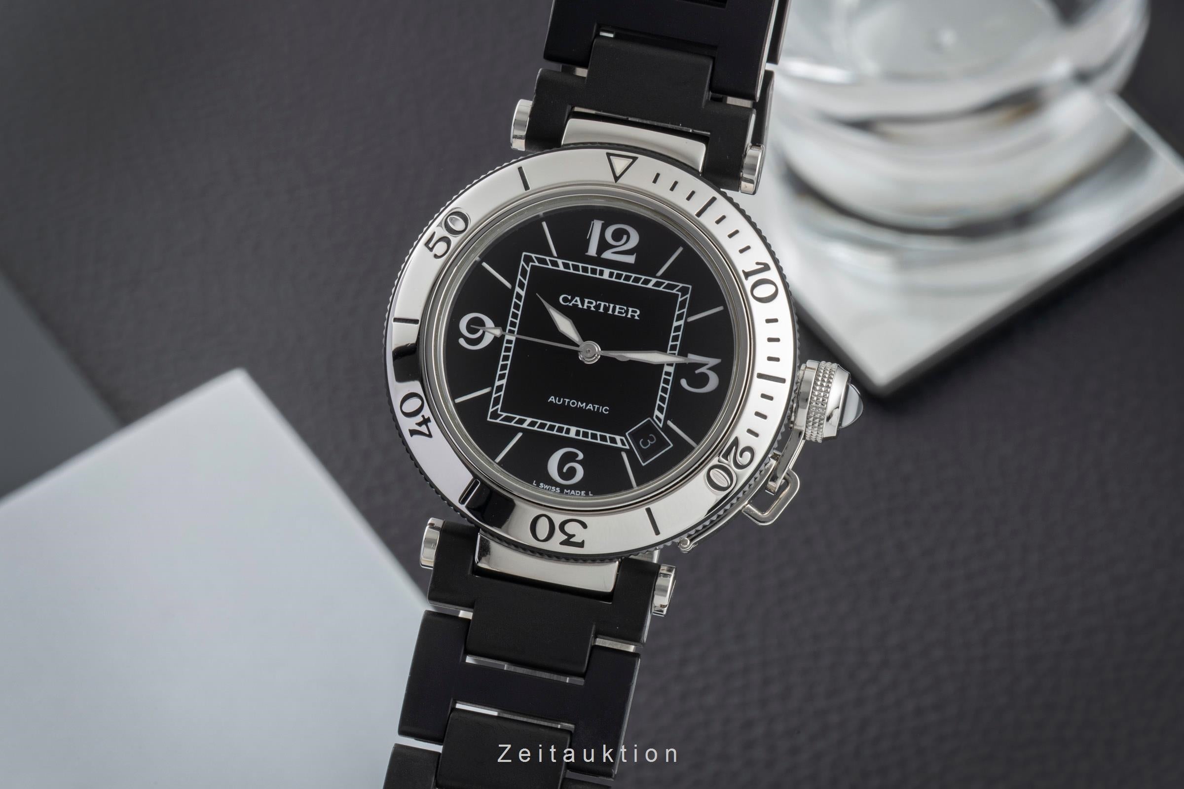 Cartier Pasha Seatimer Automatik Edelstahl Herrenuhr Ref. W31077U2 2790 [2603834]