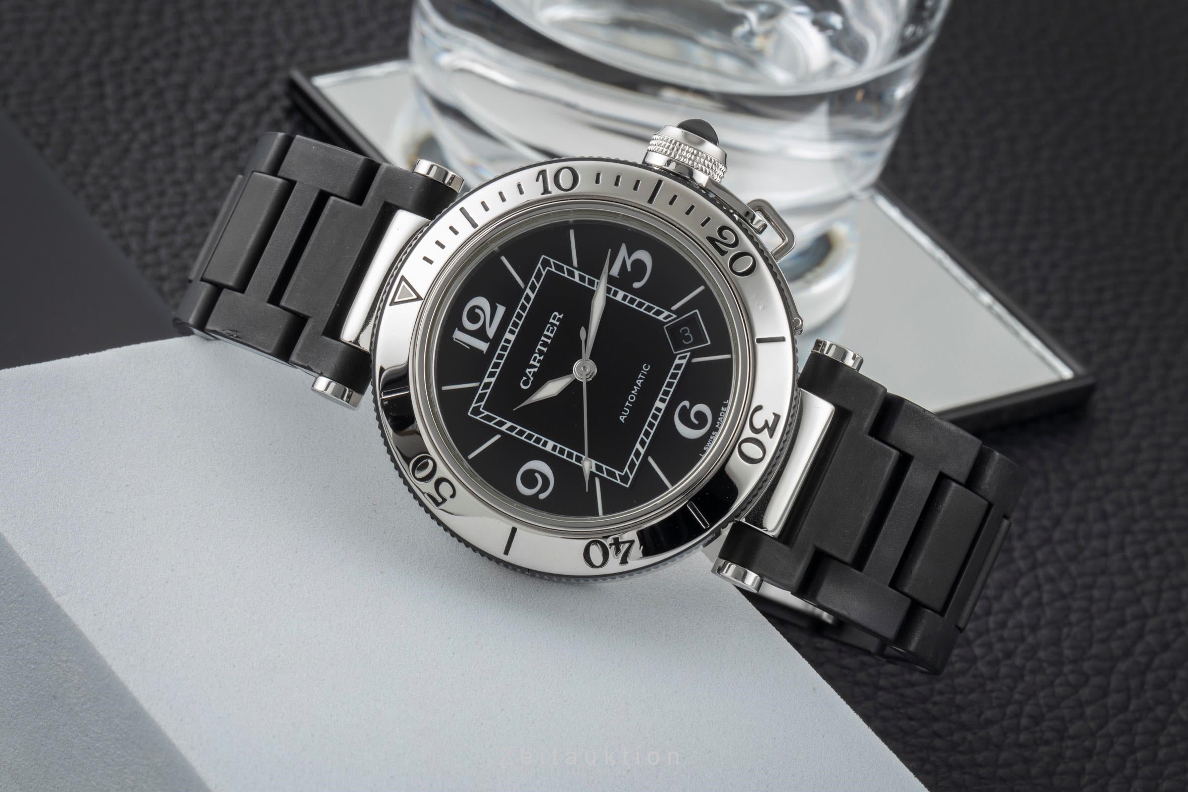 Cartier Pasha Seatimer Automatik Edelstahl Herrenuhr Ref. W31077U2 2790 [2603834]