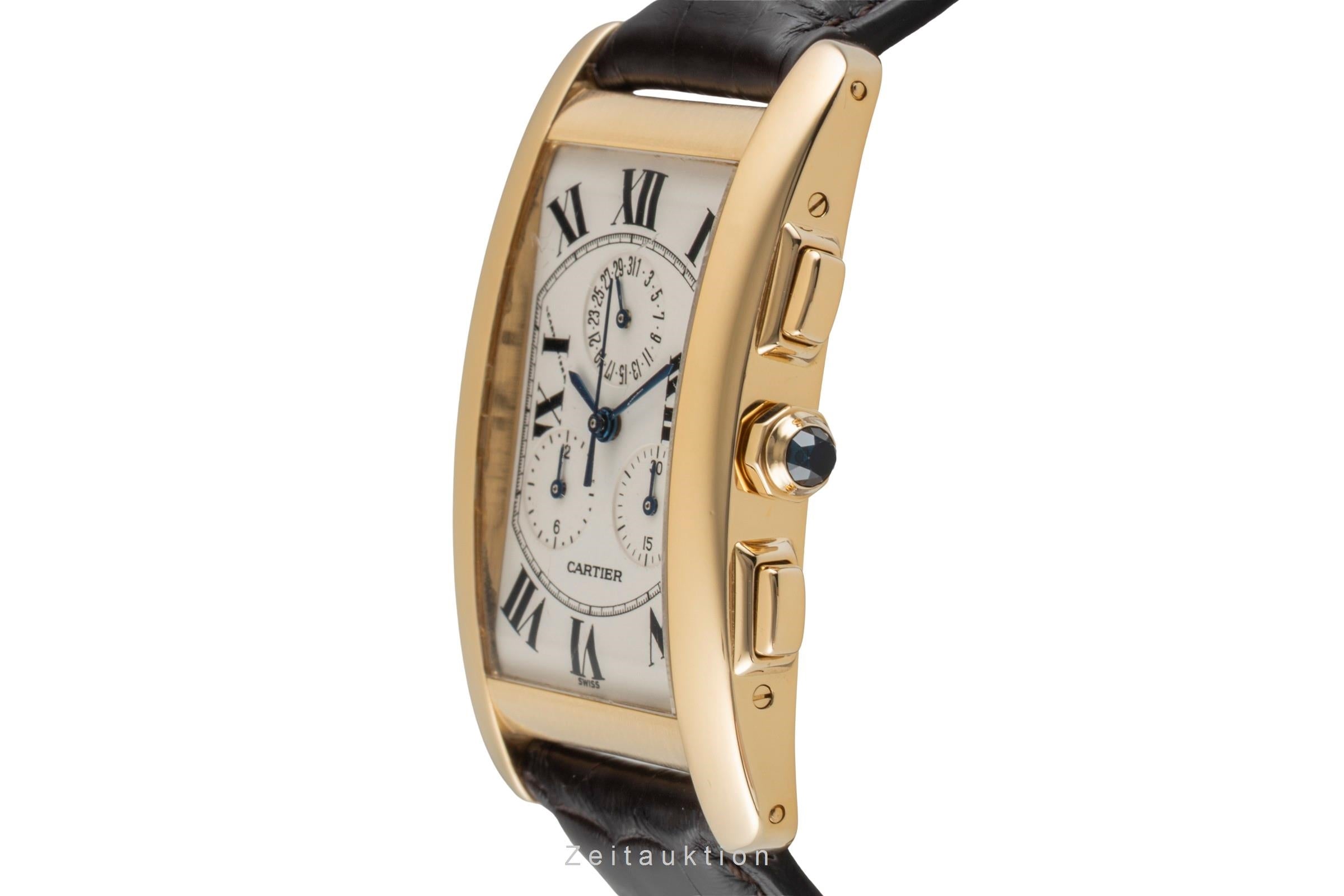 Cartier Tank Américaine cronógrafo oro de 18 quilates cuarzo reloj para caballeros W2601156  [2603835]