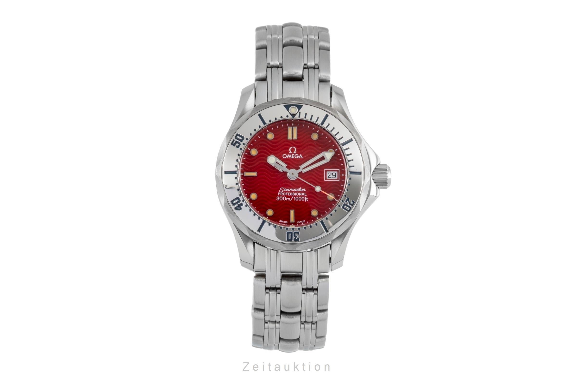 Omega Seamaster Professional 300M Red Dial Stahl Quarz Ref. 2582.61.00 [2603836]