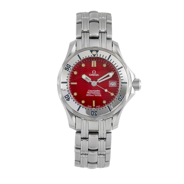 Omega Seamaster Professional 300M Red Dial Stahl Quarz Ref. 2582.61.00 [2603836]