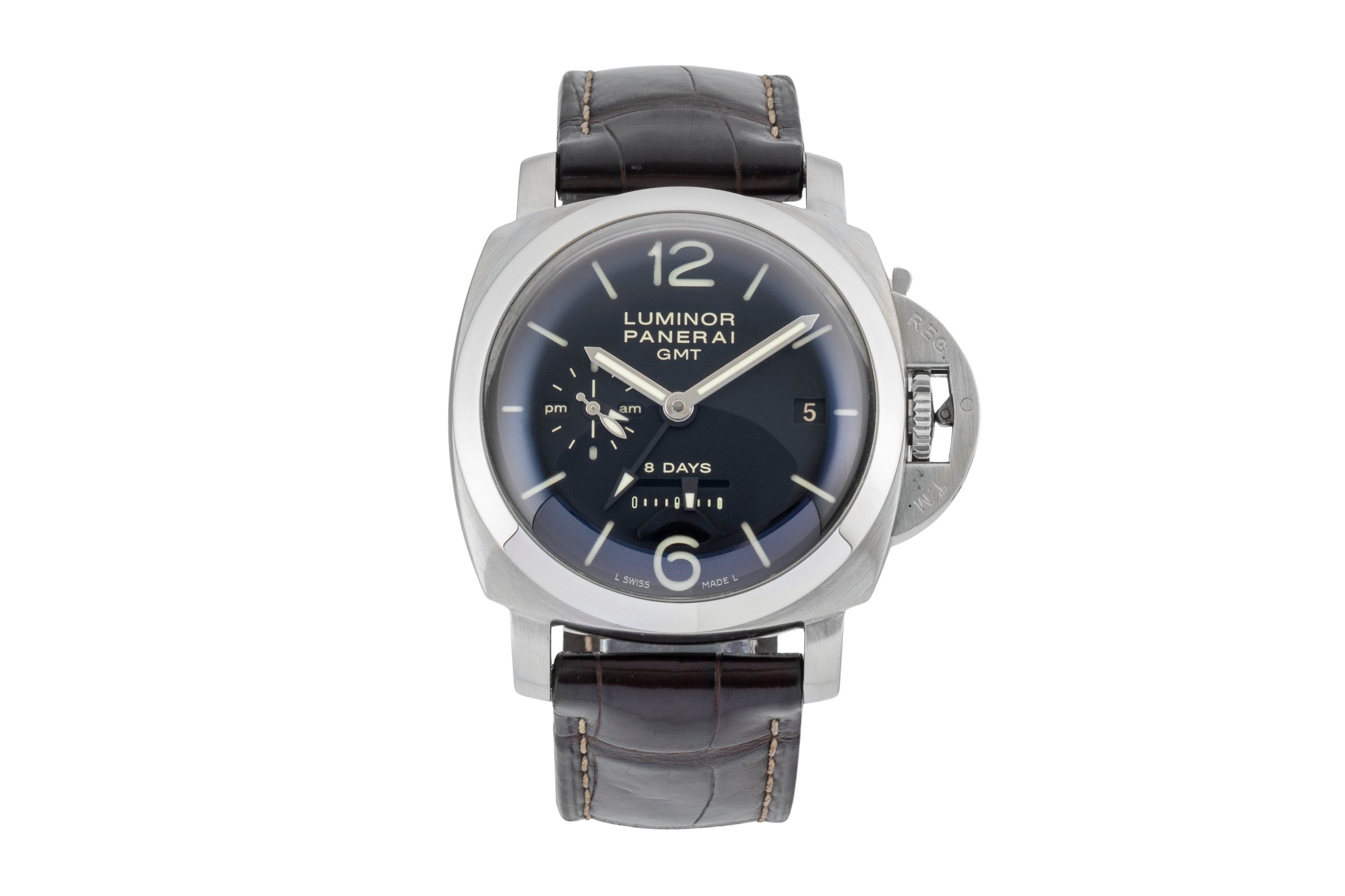 Panerai Luminor GMT acier à remontage manuel montre pour hommes PAM00233  [2603844]