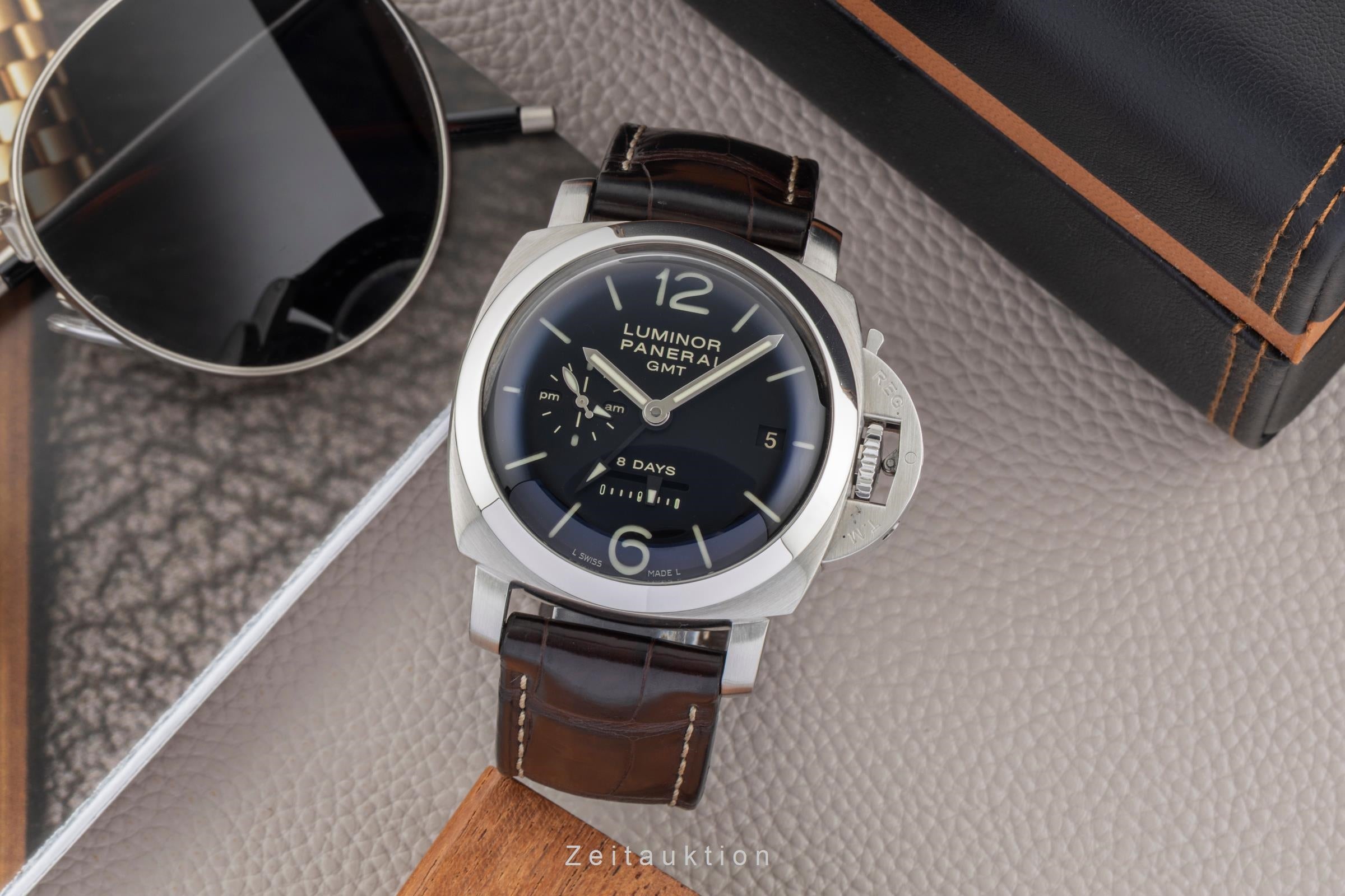 Panerai Luminor GMT acier à remontage manuel montre pour hommes PAM00233  [2603844]