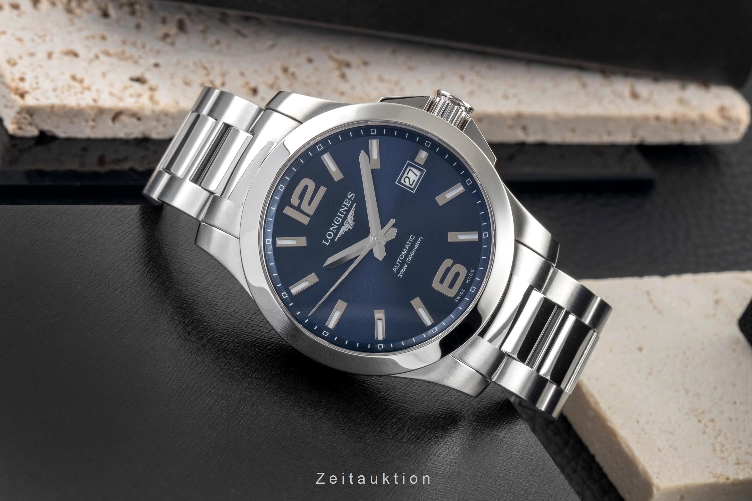 Longines Conquest steel automatic men's watch L3.676.4.99.6 LP: 2250EUR  [2603865]