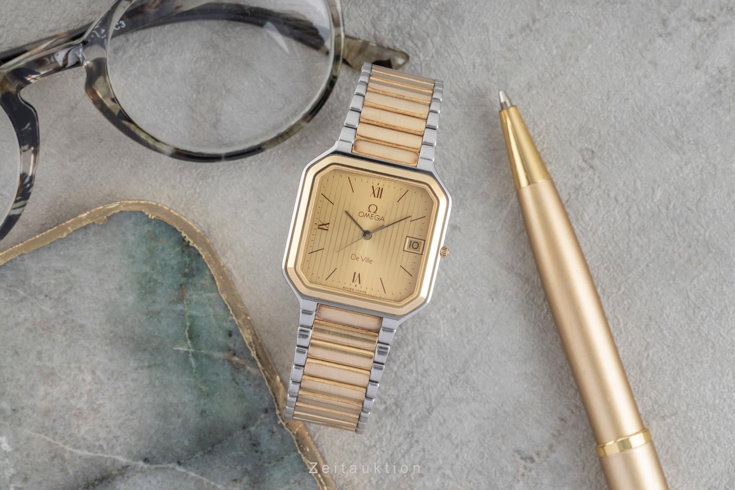 Omega DeVille American Stahl / Gold Herrenuhr Ref. DL 396.0949 Vintage Klassiker [2603868]