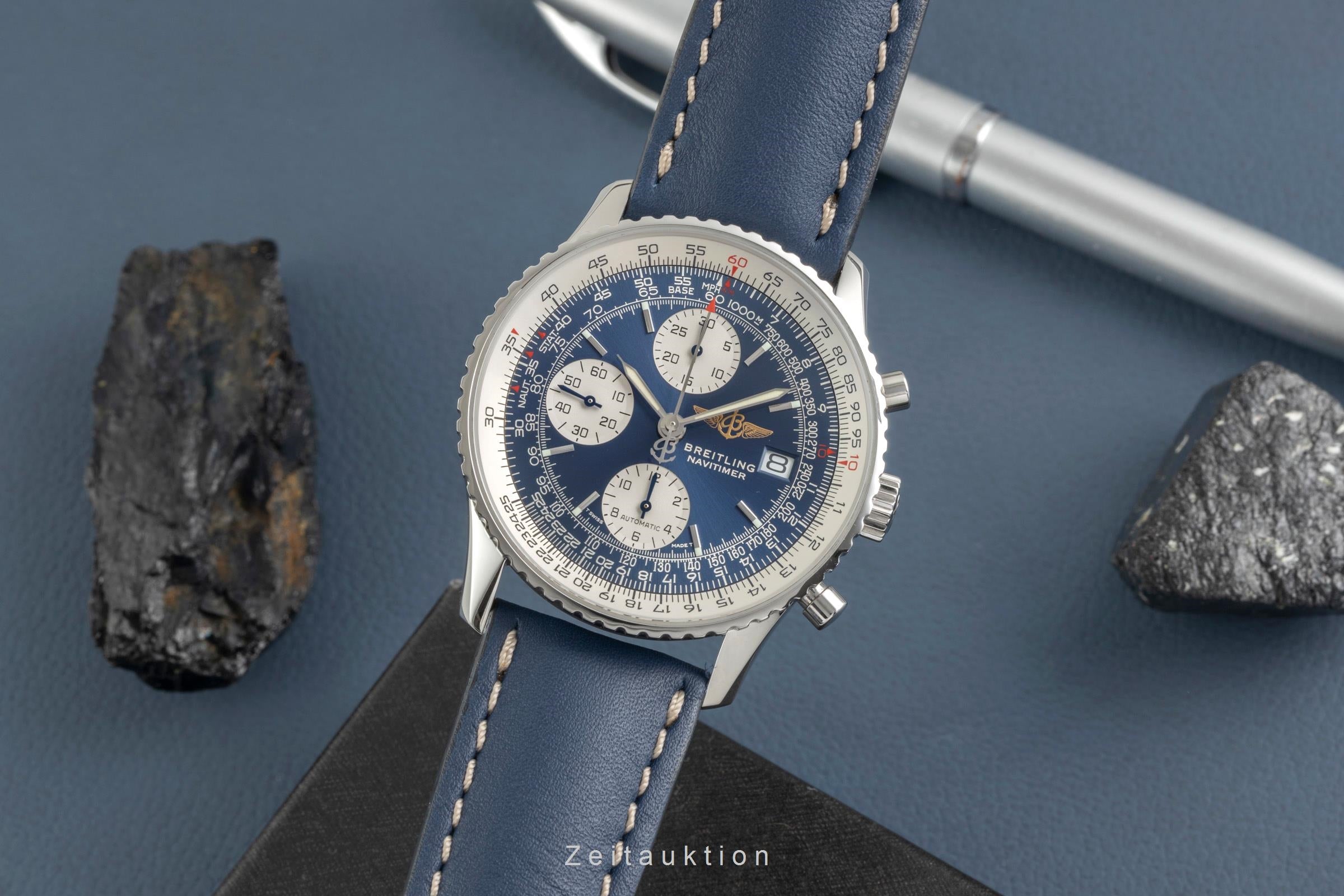Breitling Old Navitimer Chronograph Edelstahl Automatik Ref. A13322 B&P 1999 [2603873]