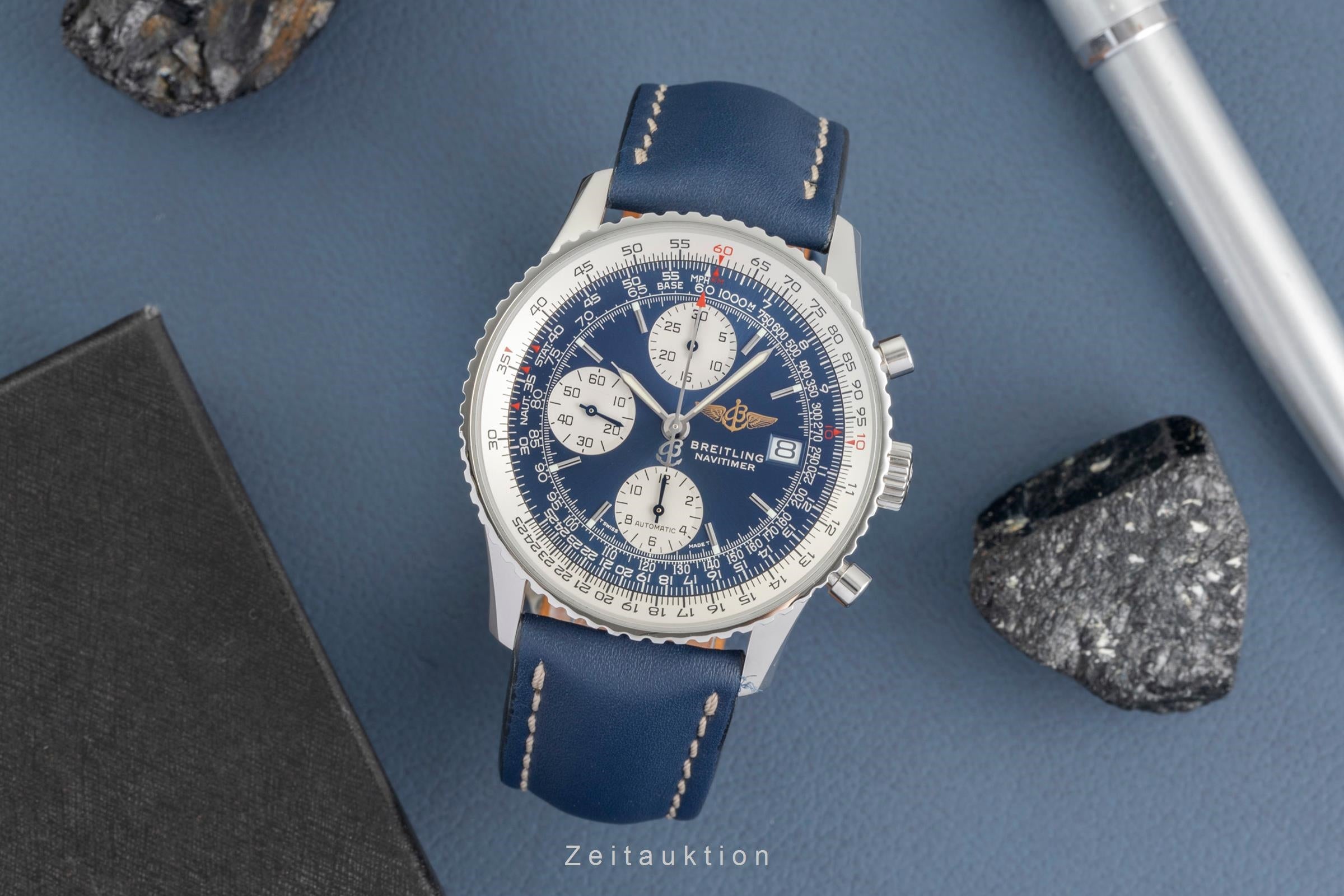 Breitling Old Navitimer Chronograph Edelstahl Automatik Ref. A13322 B&P 1999 [2603873]