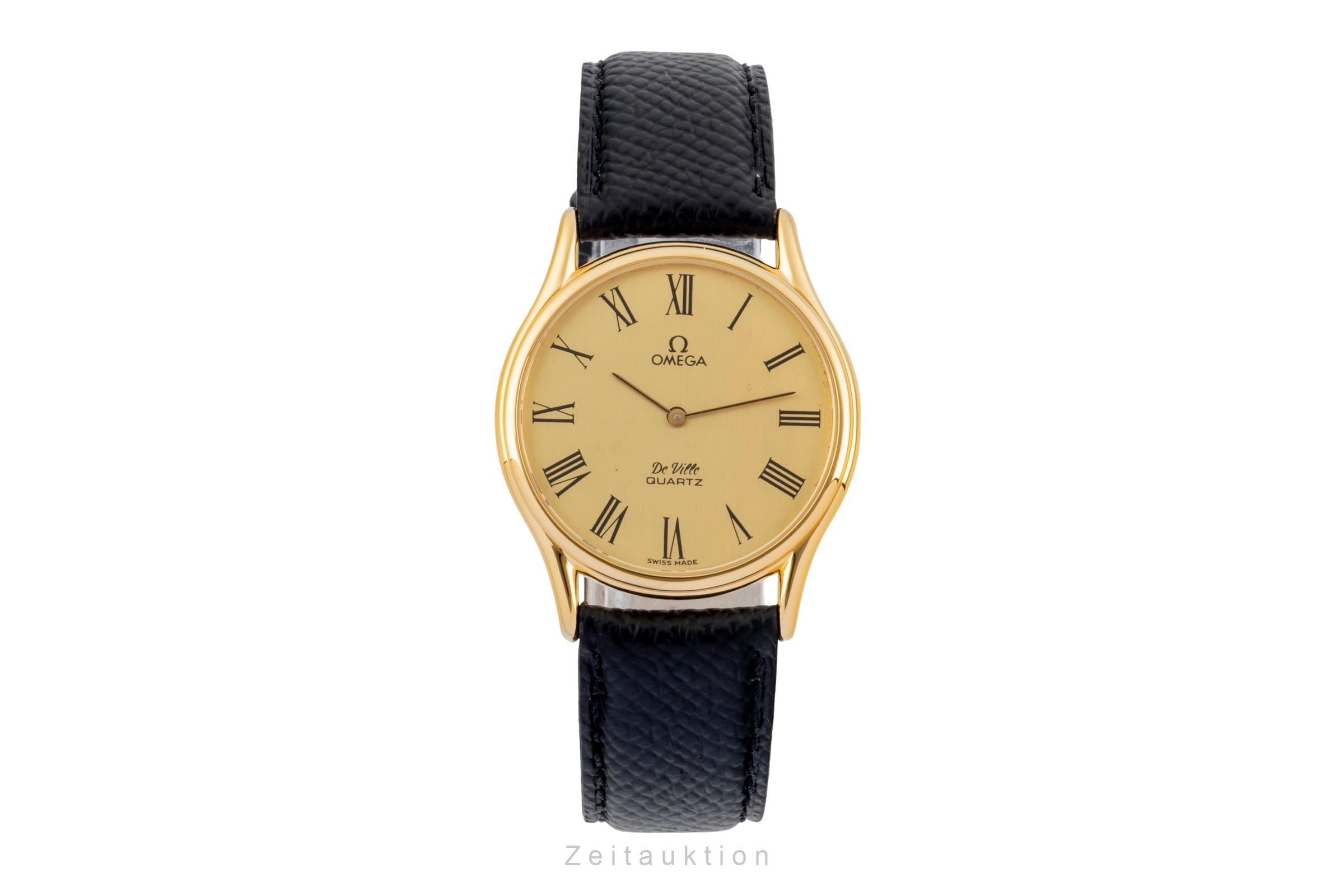 Omega De Ville gilt-brass quartz men's watch 191.0077 Vintage  [2603877]