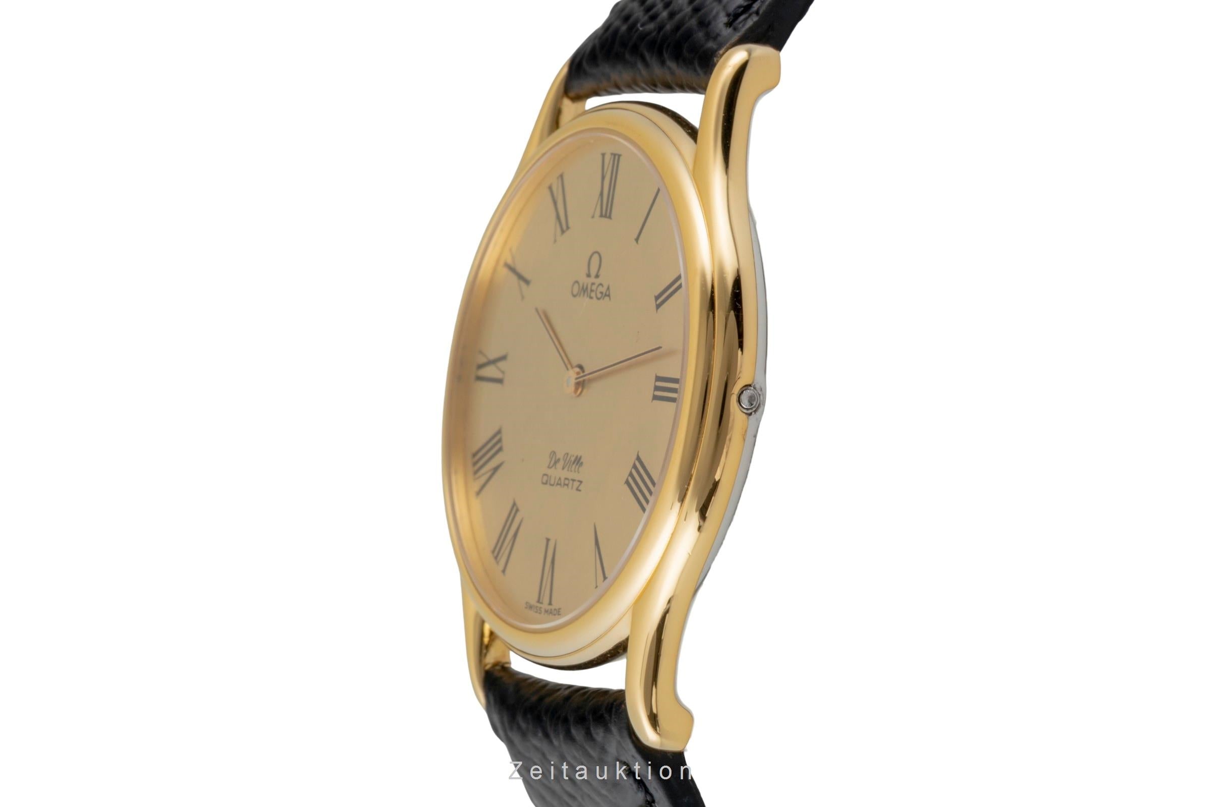 Omega De Ville gilt-brass quartz men's watch 191.0077 Vintage  [2603877]