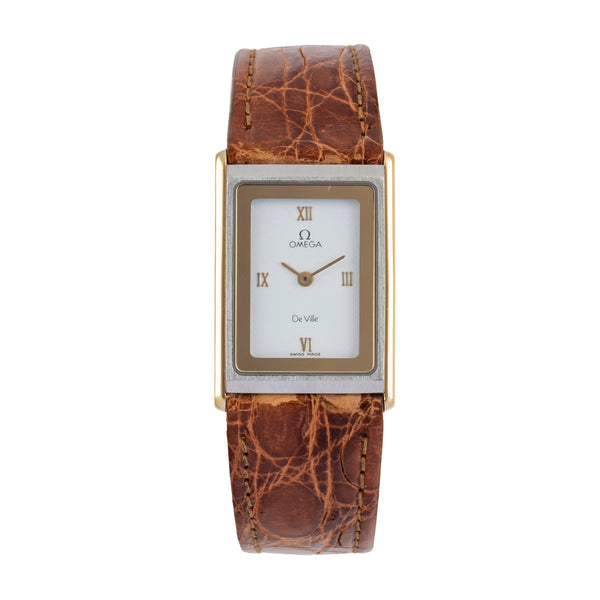 Omega De Ville acero / oro cuarzo reloj para damas  591.0264 Vintage  [2603881]