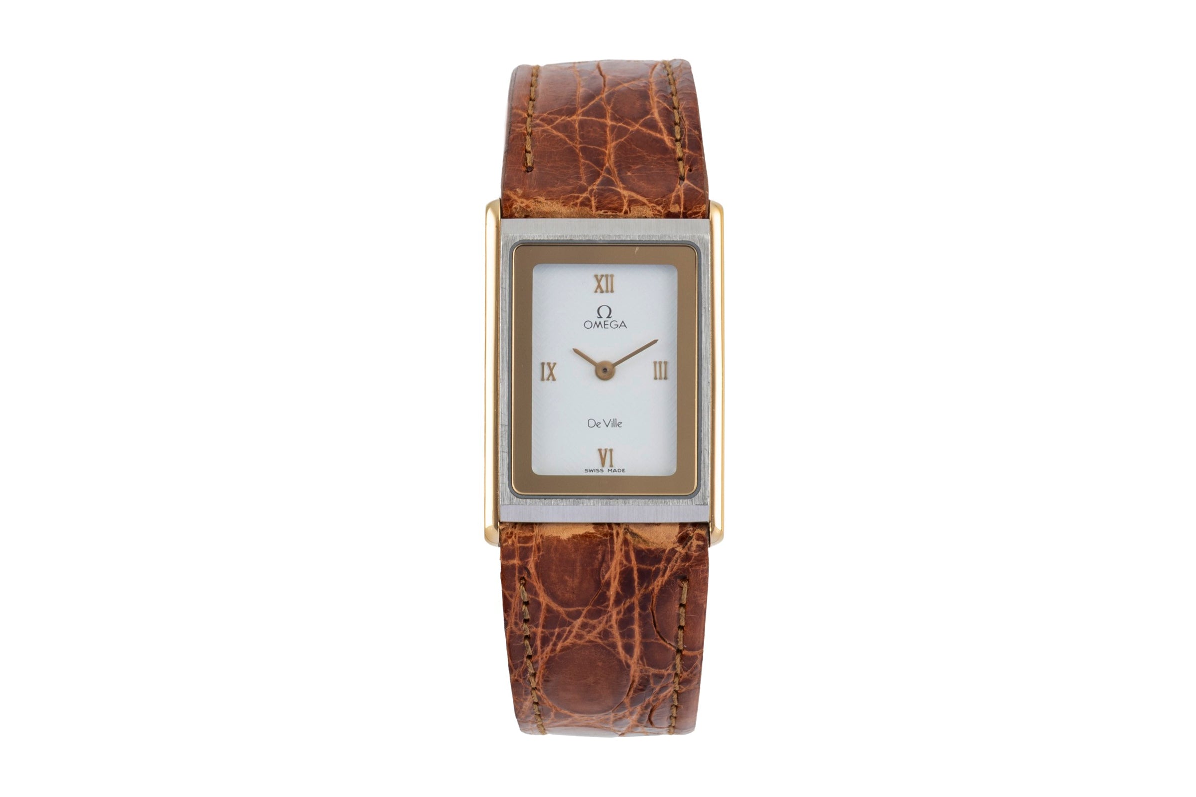 Omega De Ville acier / or  quartz montre pour femmes 591.0264 Vintage  [2603881]