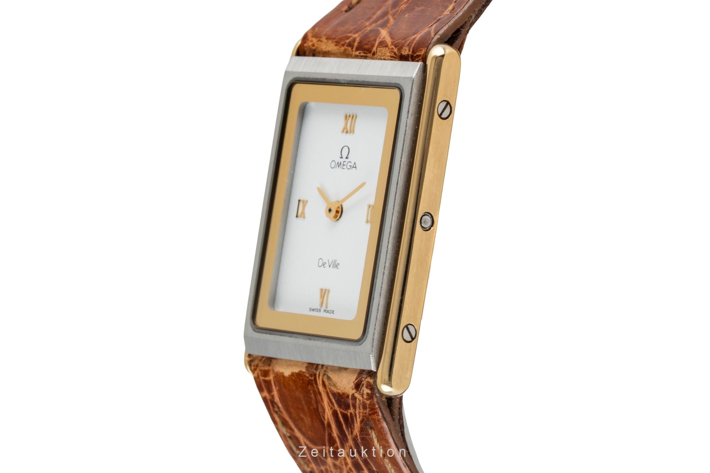 Omega De Ville acero / oro cuarzo reloj para damas  591.0264 Vintage  [2603881]