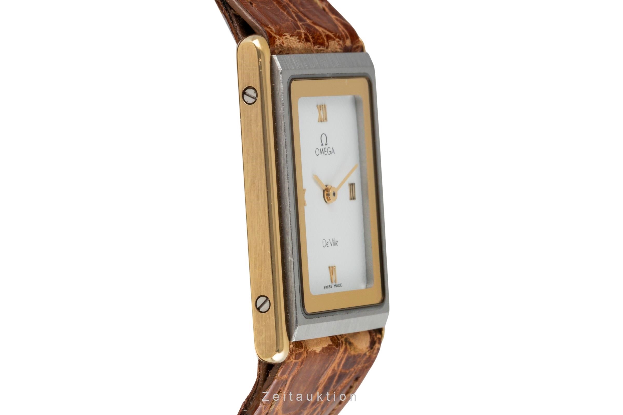 Omega De Ville acero / oro cuarzo reloj para damas  591.0264 Vintage  [2603881]